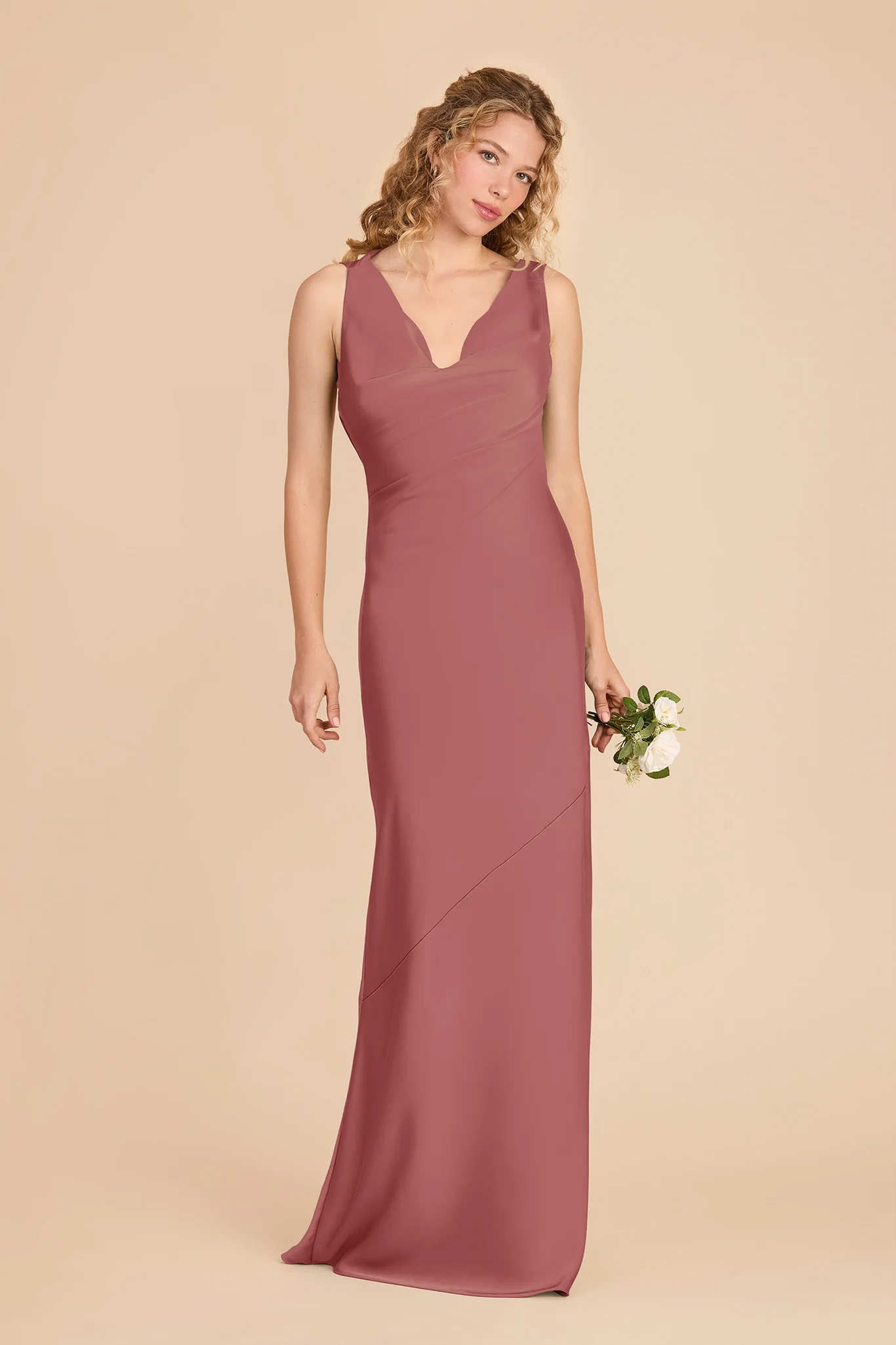 Rylie Matte Satin Dress - Wild Rose - Image 2