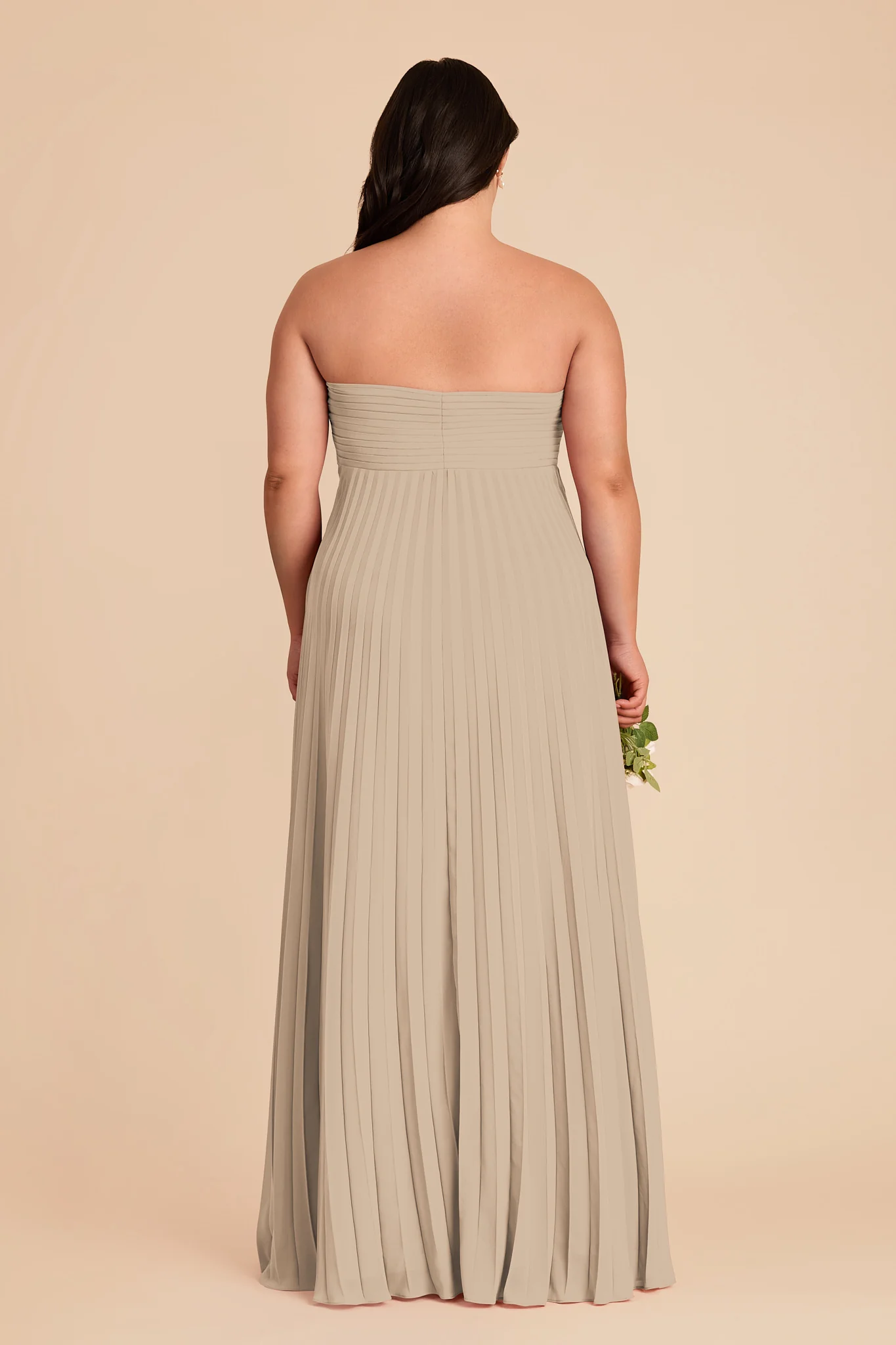 Sasha Chiffon Dress - Almond - Image 9