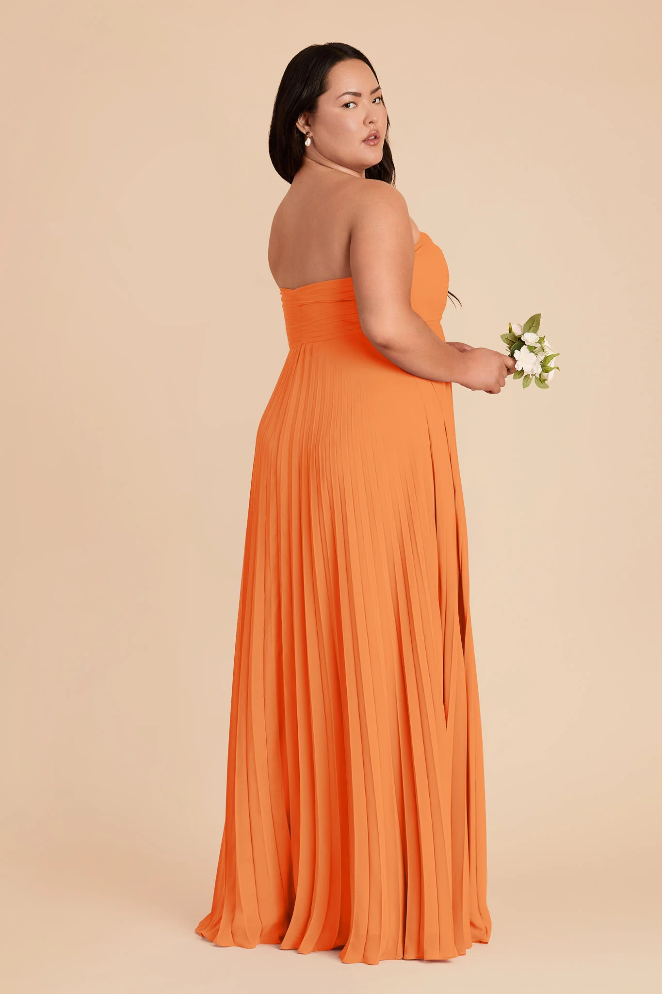 Sasha Chiffon Dress - Apricot - Image 9