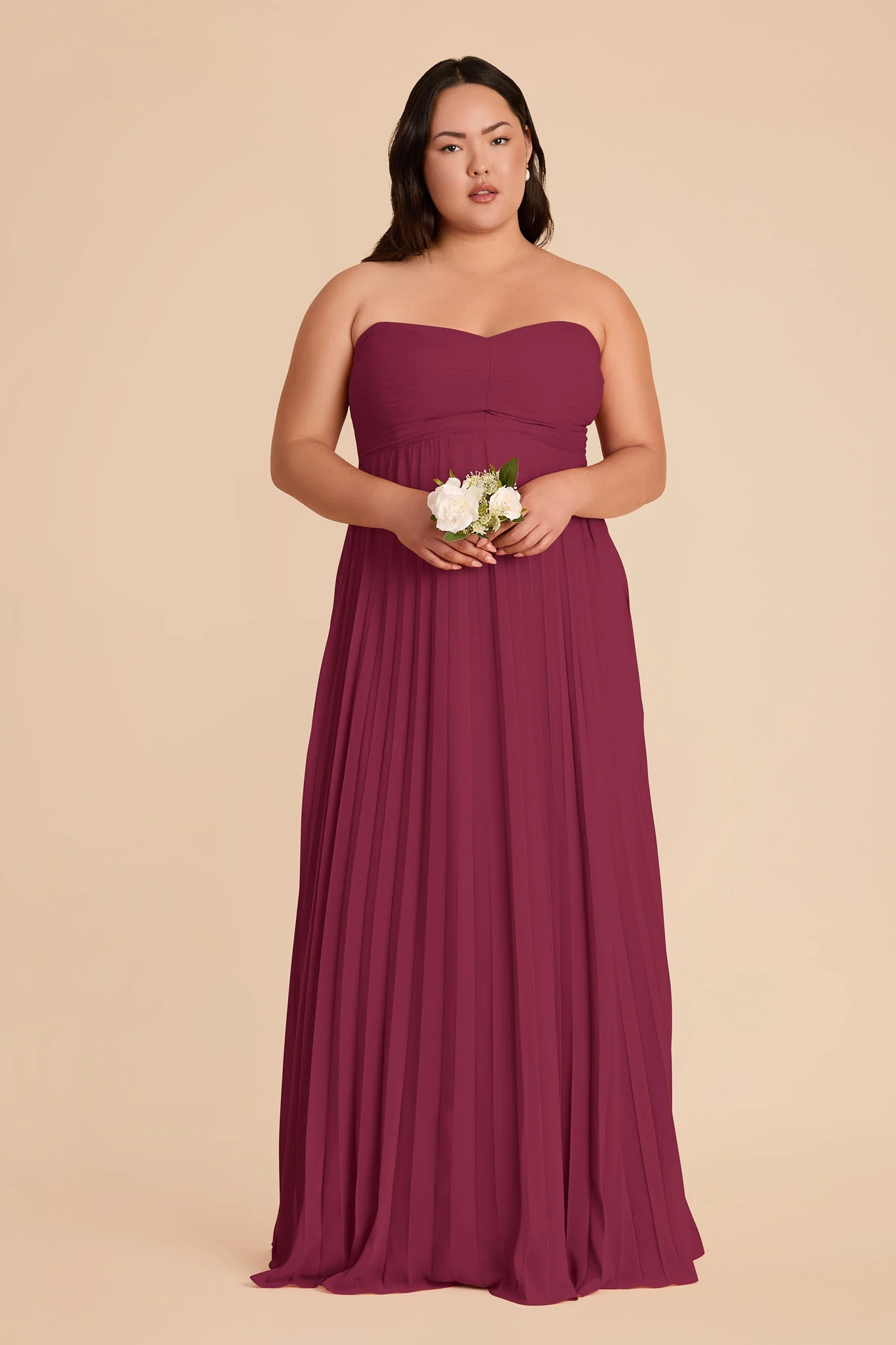Sasha Chiffon Dress - Berry - Image 2