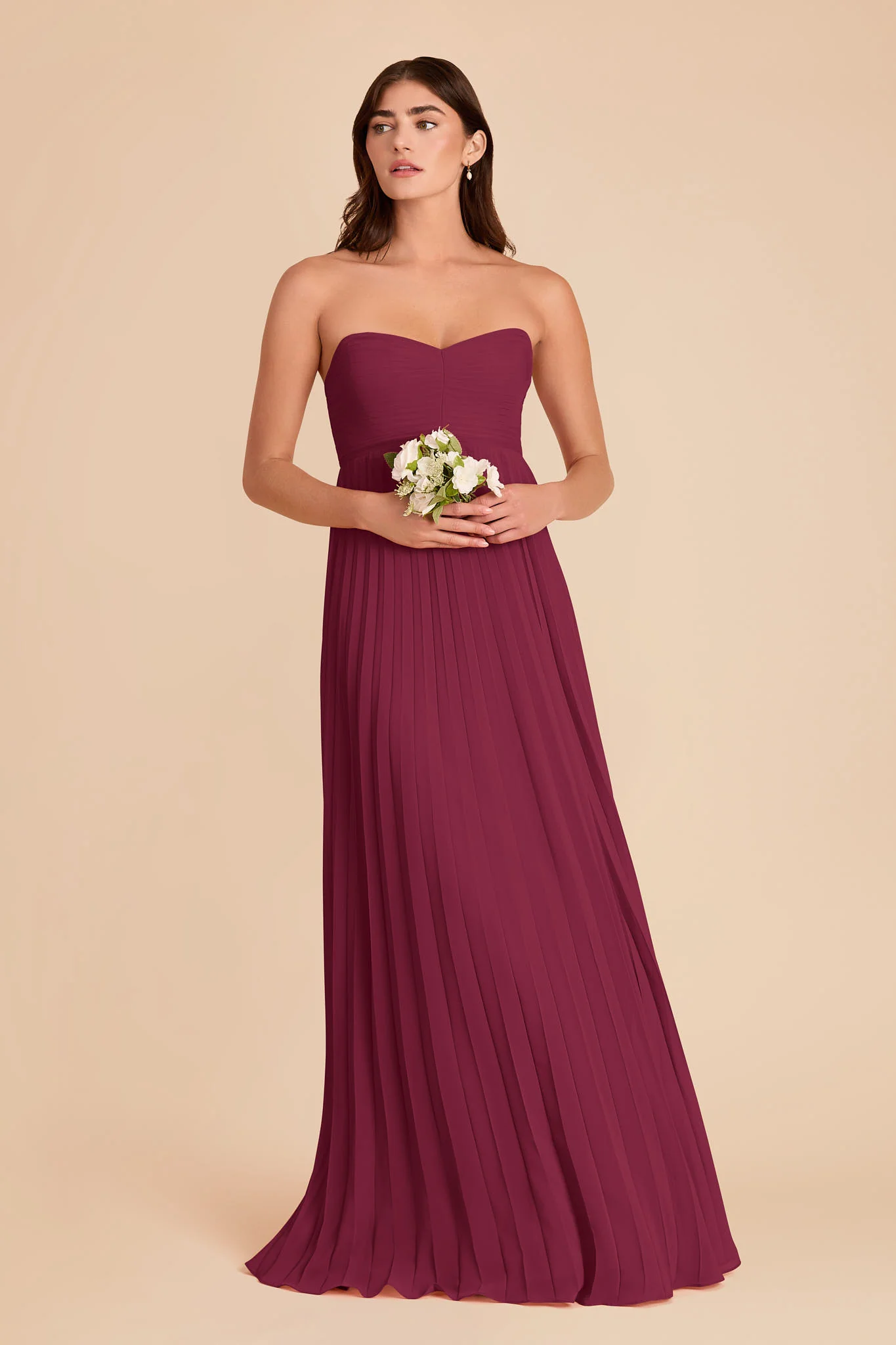 Sasha Chiffon Dress - Berry - Image 3