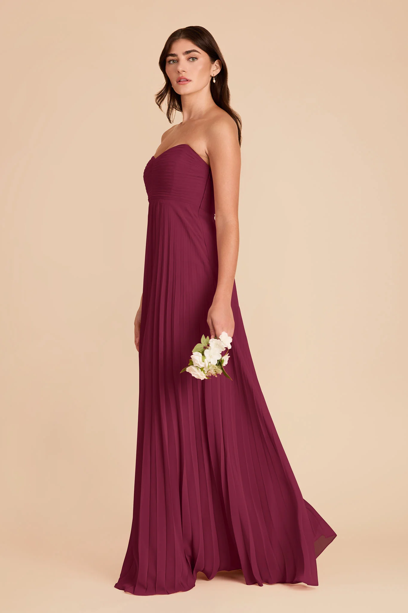 Sasha Chiffon Dress - Berry - Image 4