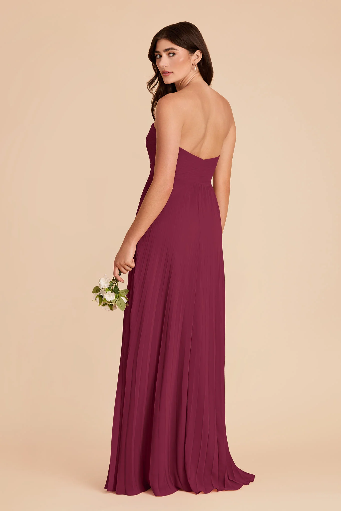 Sasha Chiffon Dress - Berry - Image 5