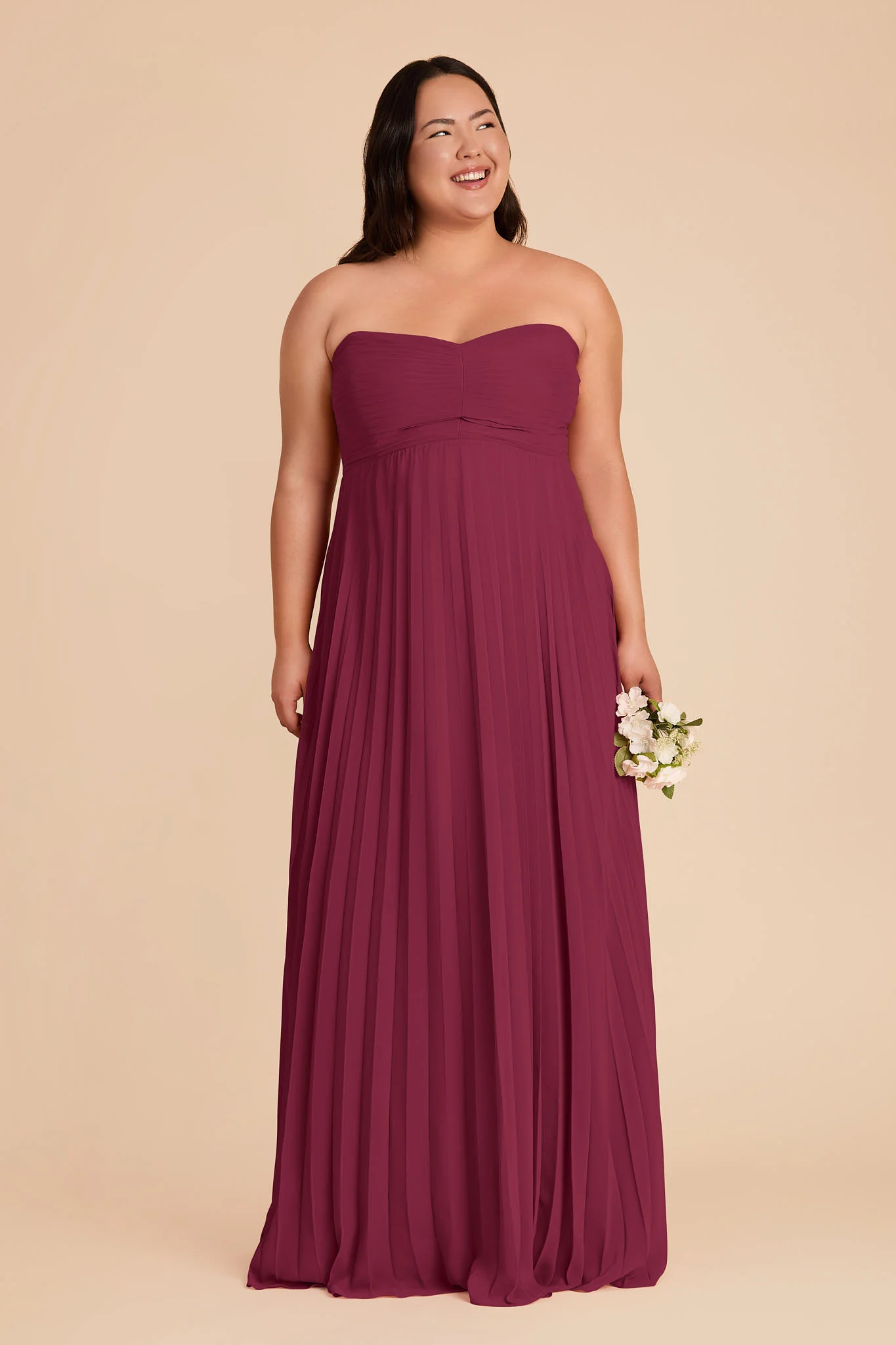 Sasha Chiffon Dress - Berry - Image 8