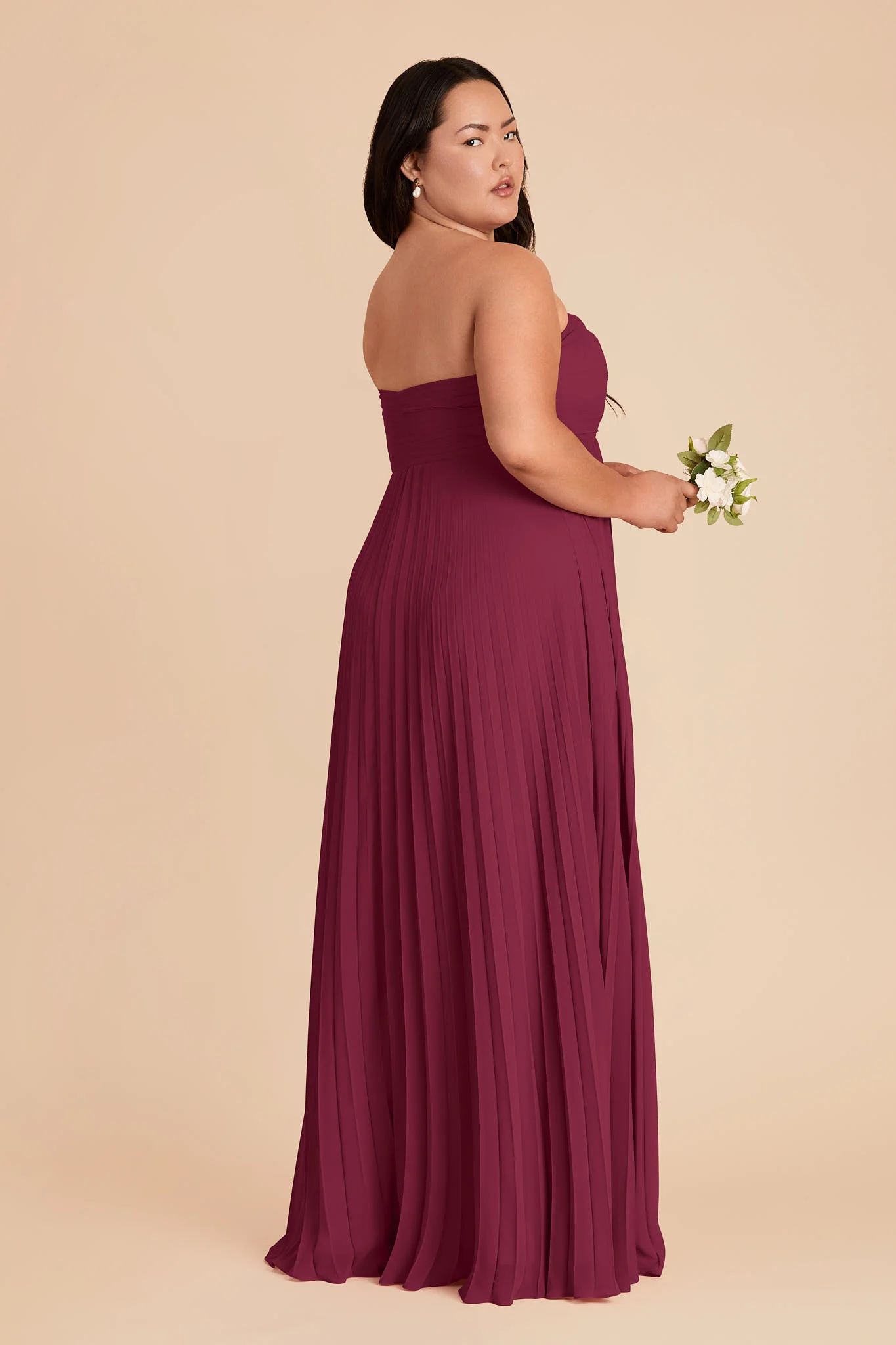 Sasha Chiffon Dress - Berry - Image 9