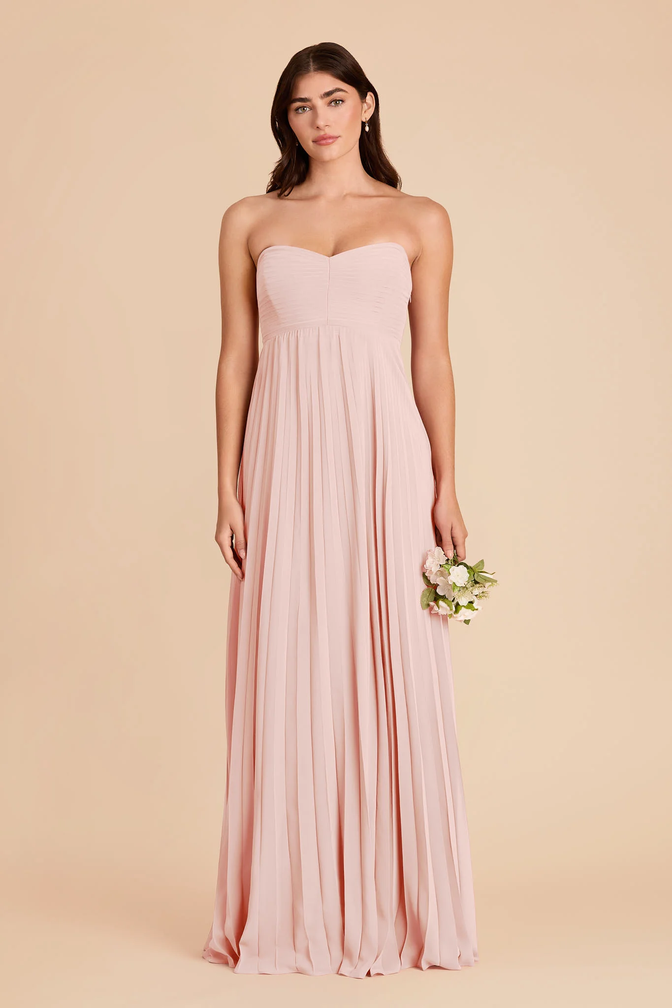 Sasha Chiffon Dress - Blush Pink - Image 3