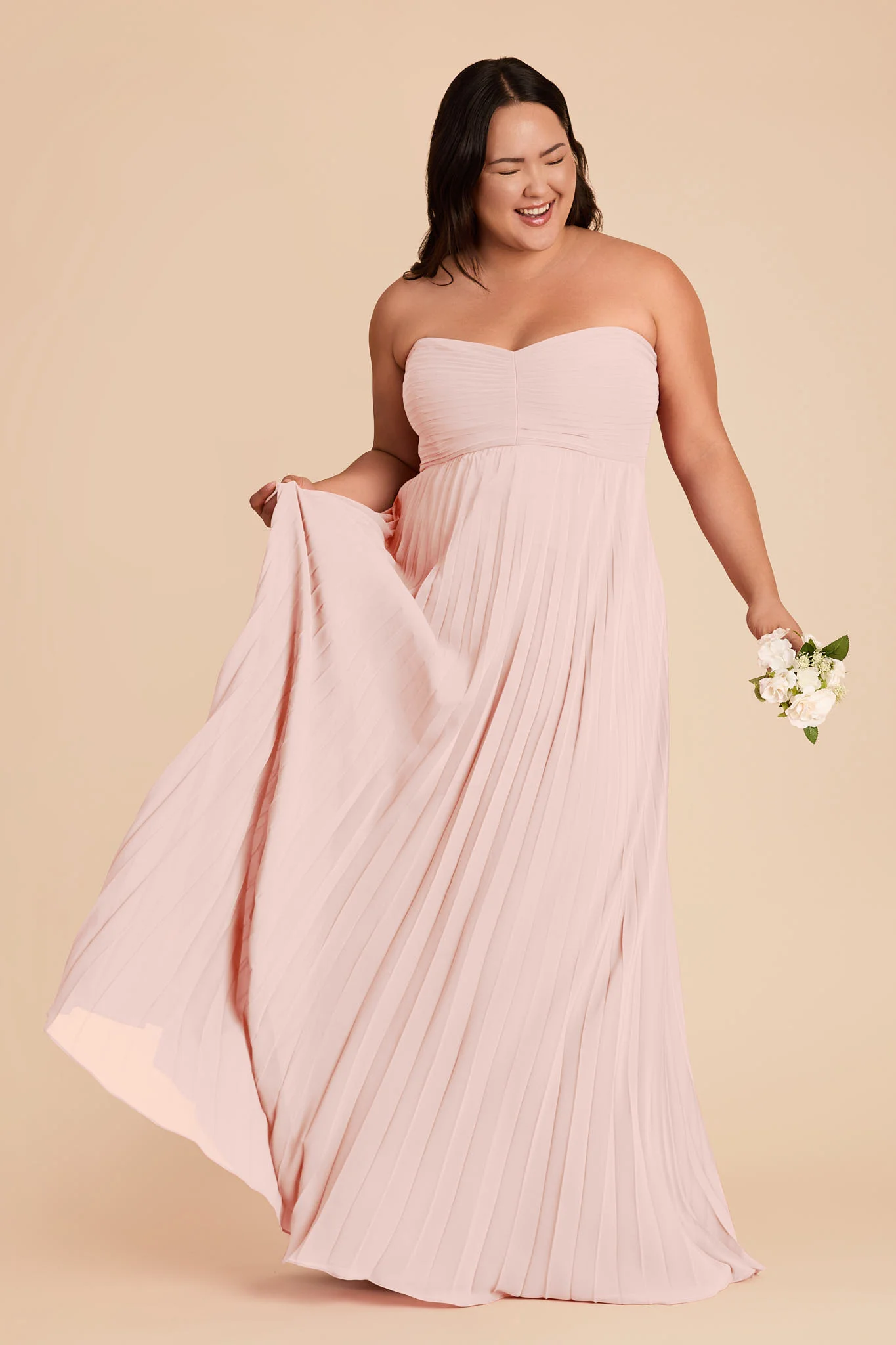 Sasha Chiffon Dress - Blush Pink - Image 7