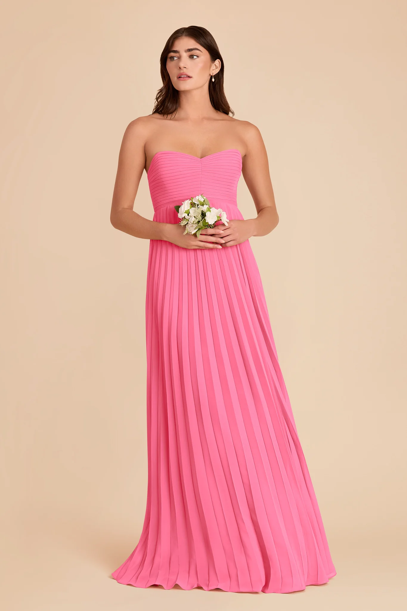 Sasha Chiffon Dress - Bon Bon Pink - Image 2