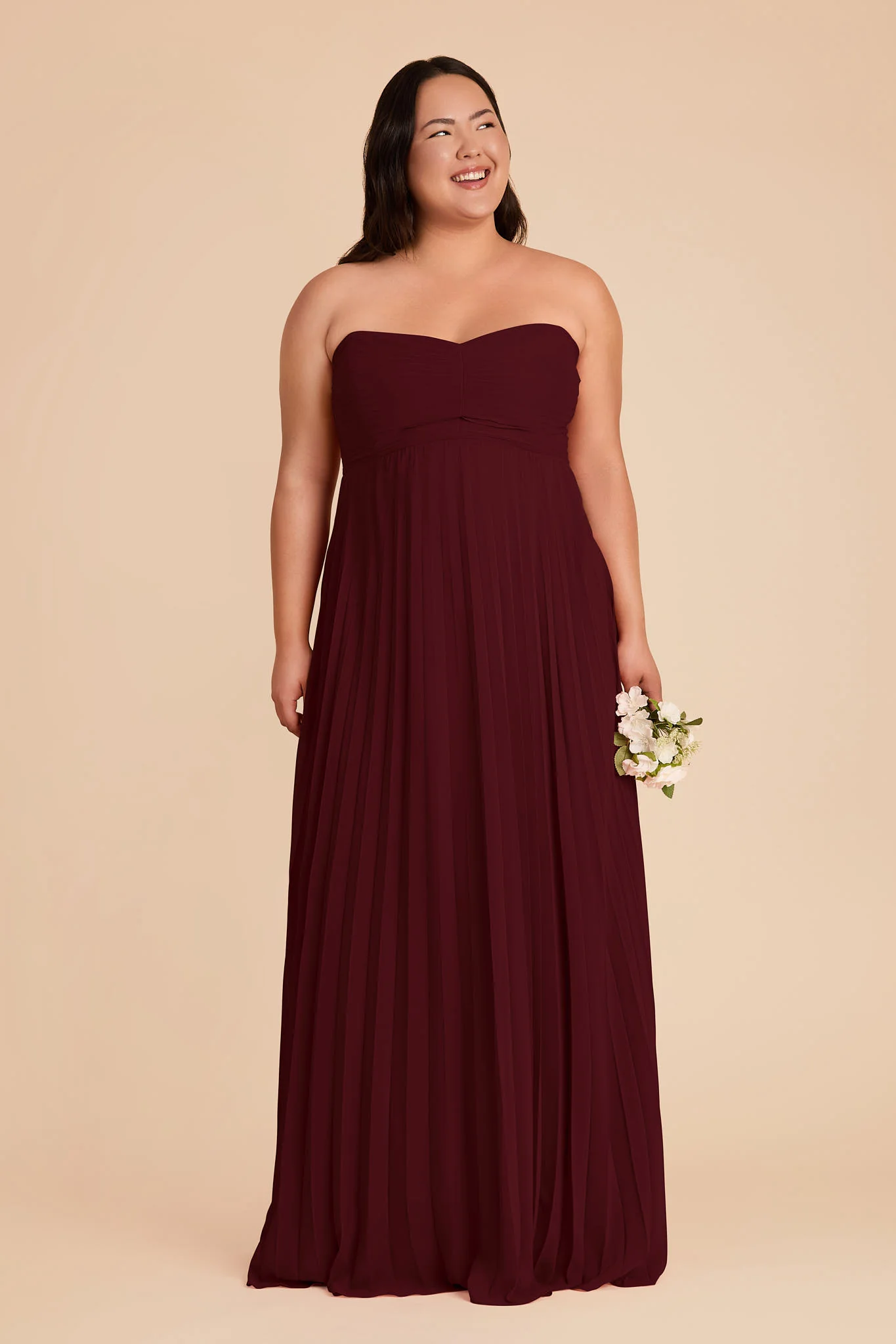 Sasha Chiffon Dress - Cabernet - Image 8