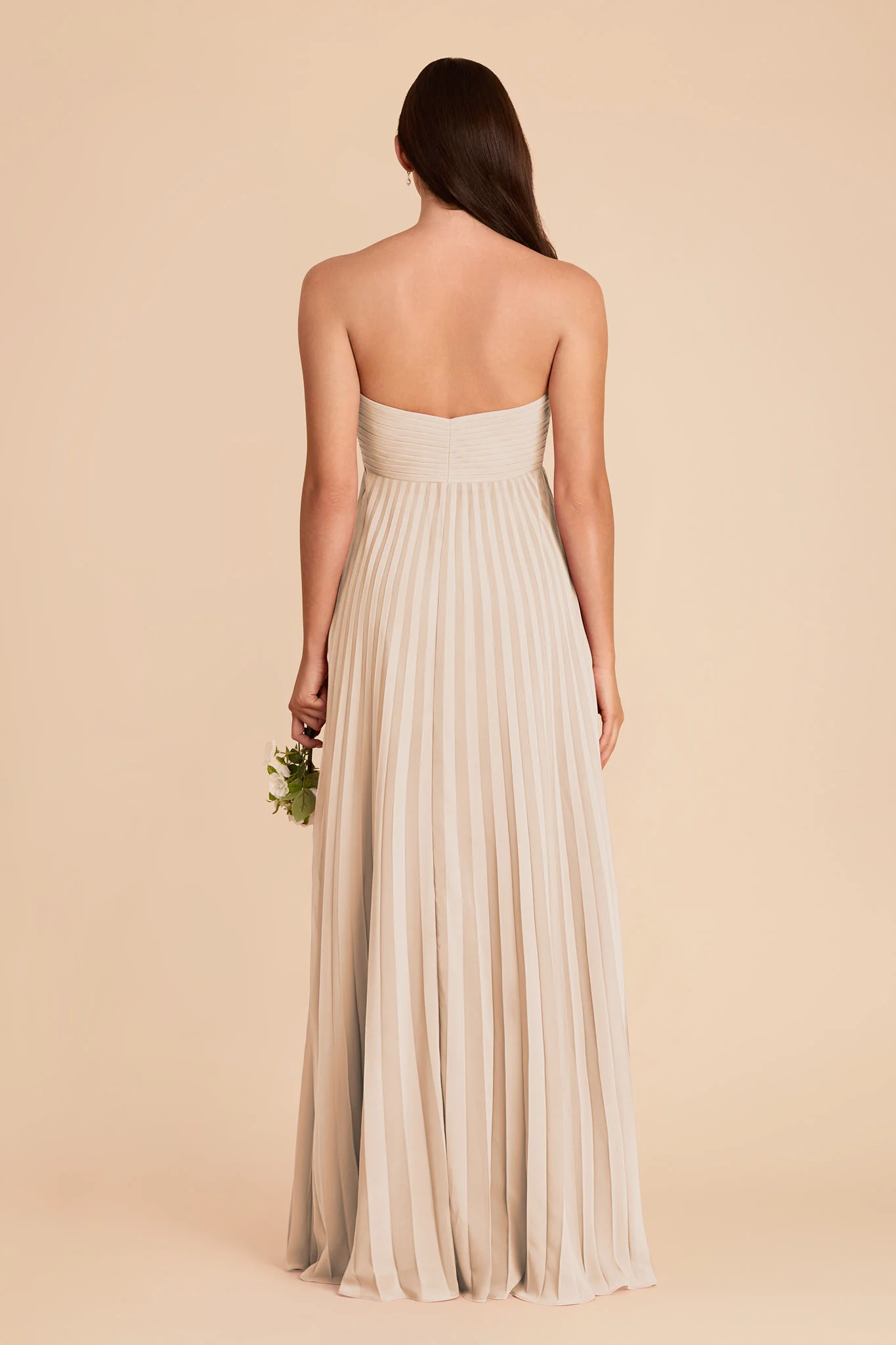 Sasha Chiffon Dress - Champagne - Image 6