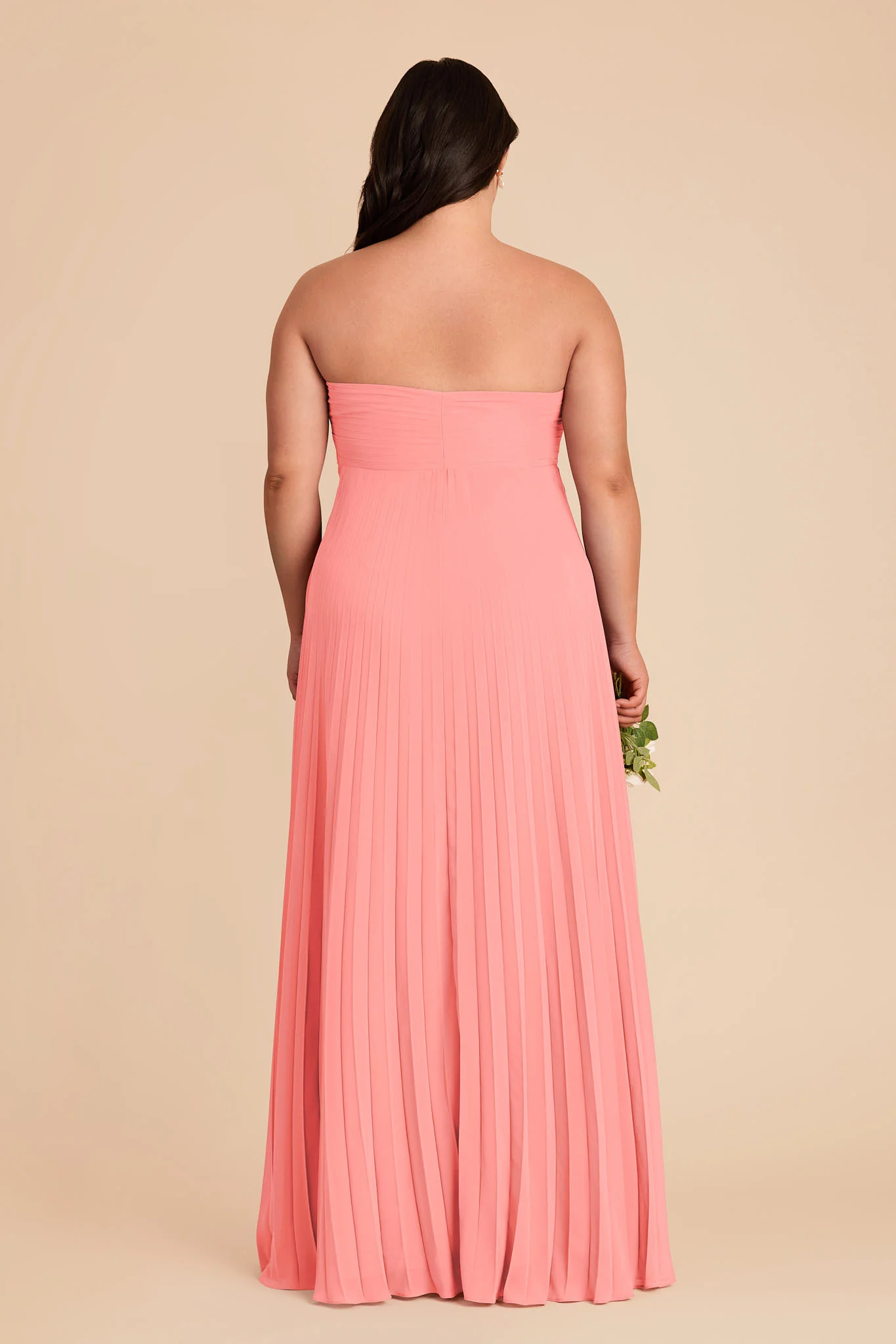 Sasha Chiffon Dress - Coral Pink - Image 10