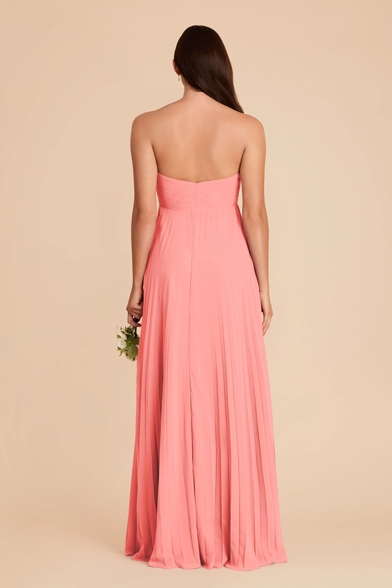 Sasha Chiffon Dress - Coral Pink - Image 6