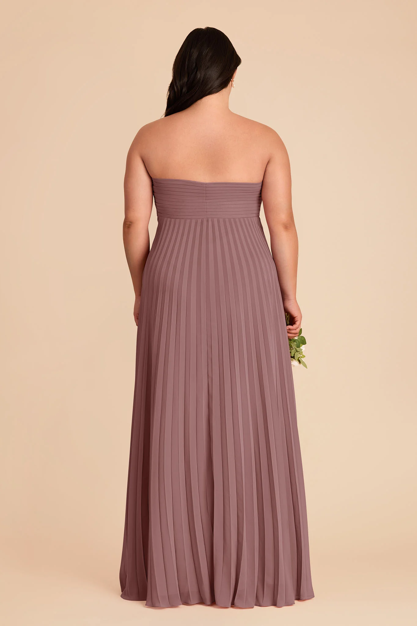 Sasha Chiffon Dress - Dark Mauve - Image 9