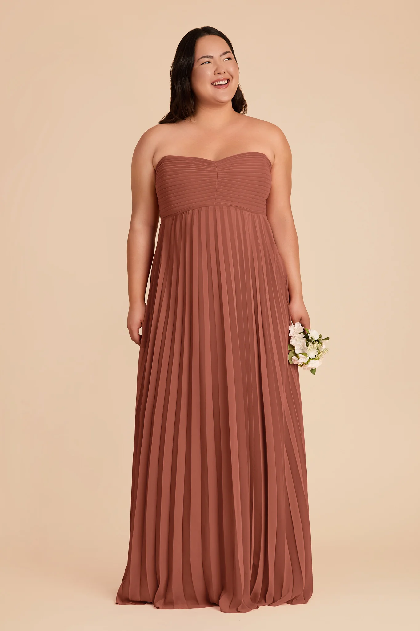 Sasha Chiffon Dress - Desert Rose - Image 6