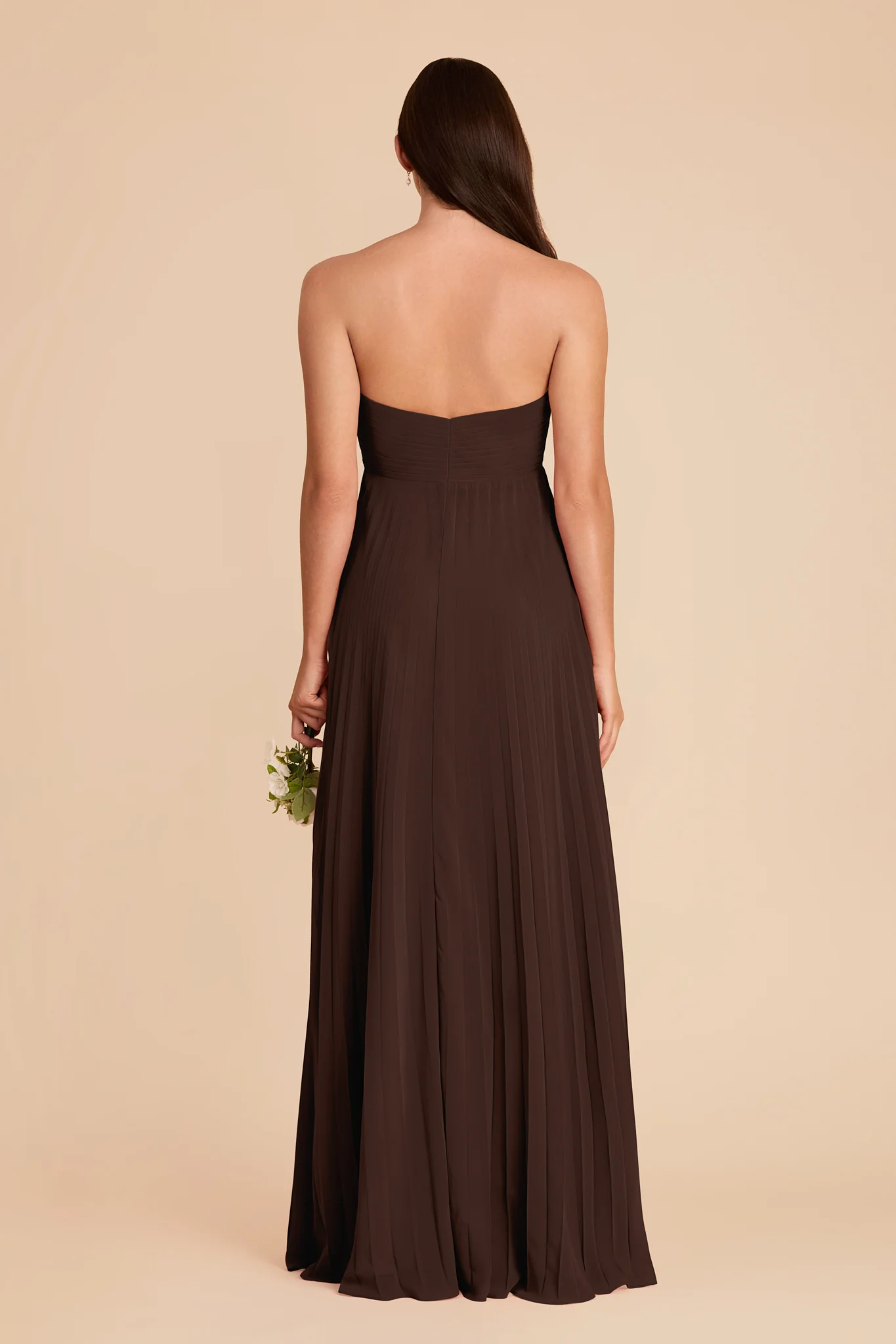 Sasha Chiffon Dress - Espresso - Image 7