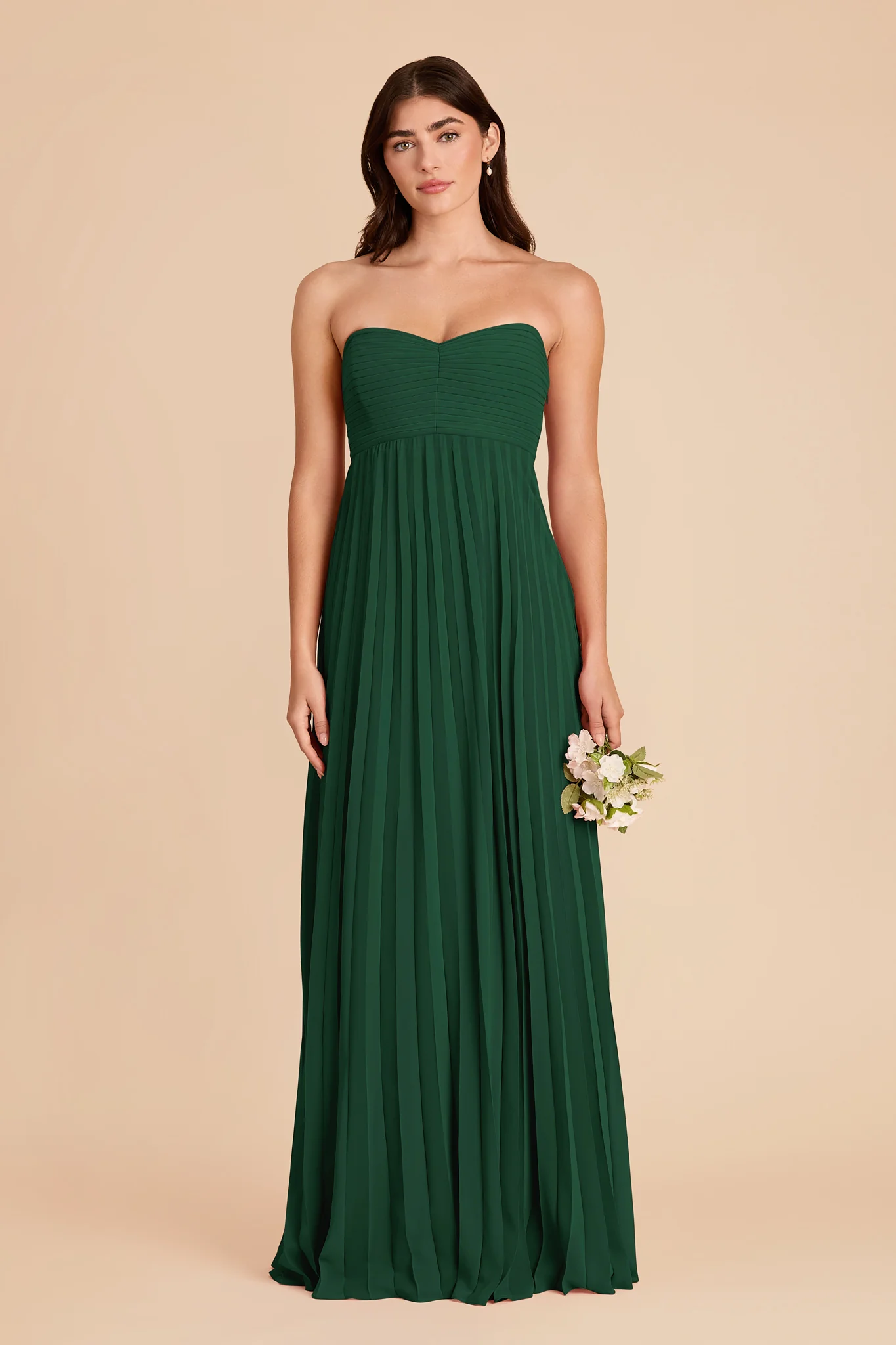 Sasha Chiffon Dress - Forest Green