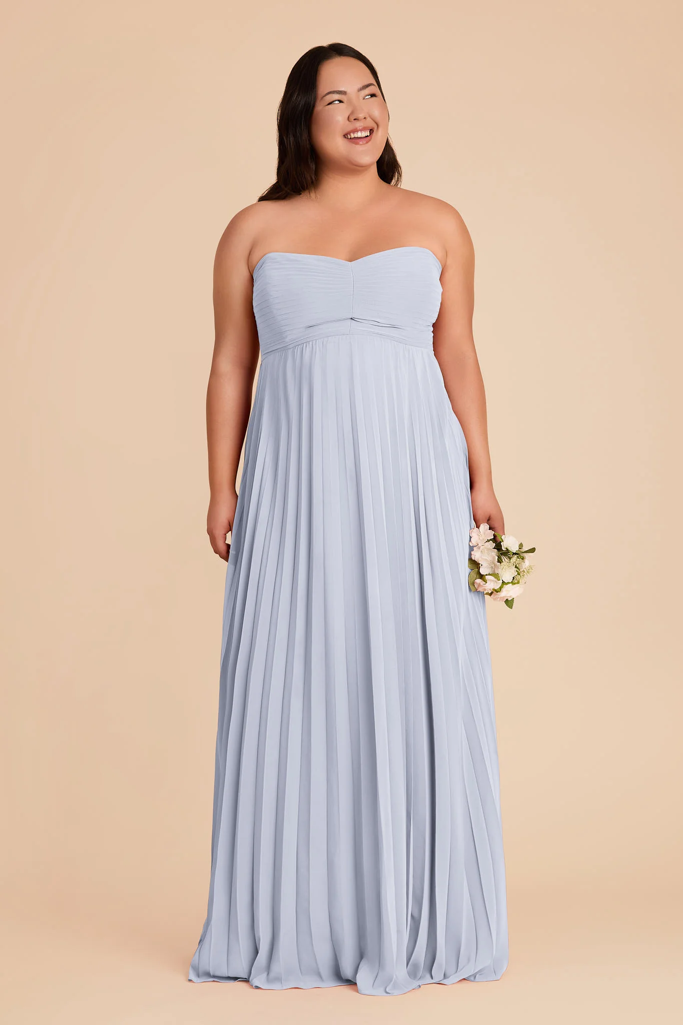 Sasha Chiffon Dress - Ice Blue - Image 8