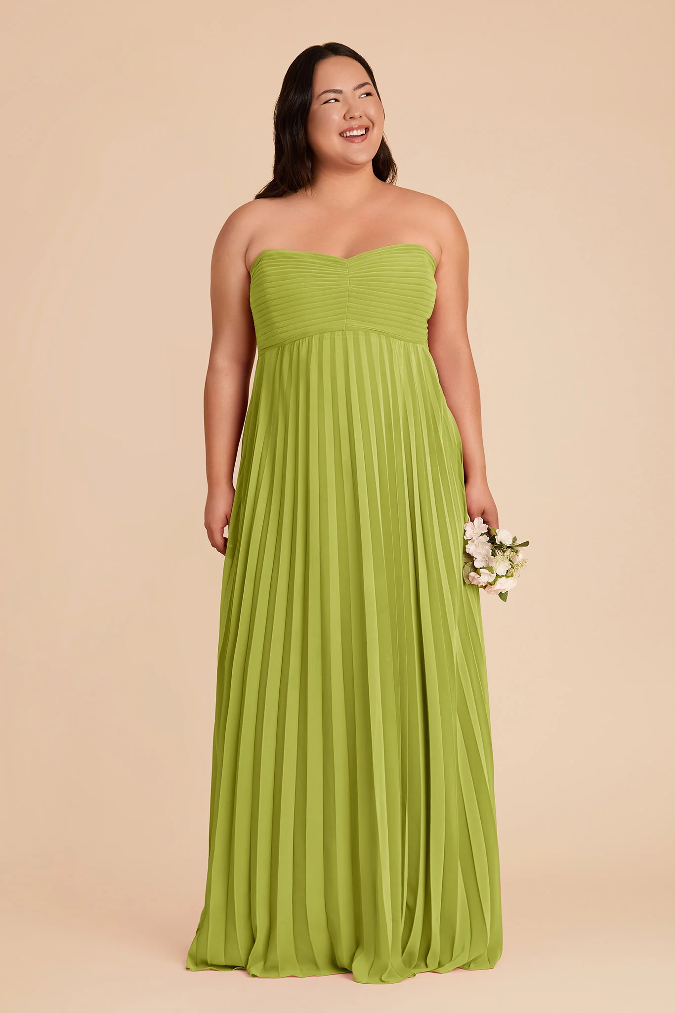 Sasha Chiffon Dress - Matcha - Image 9