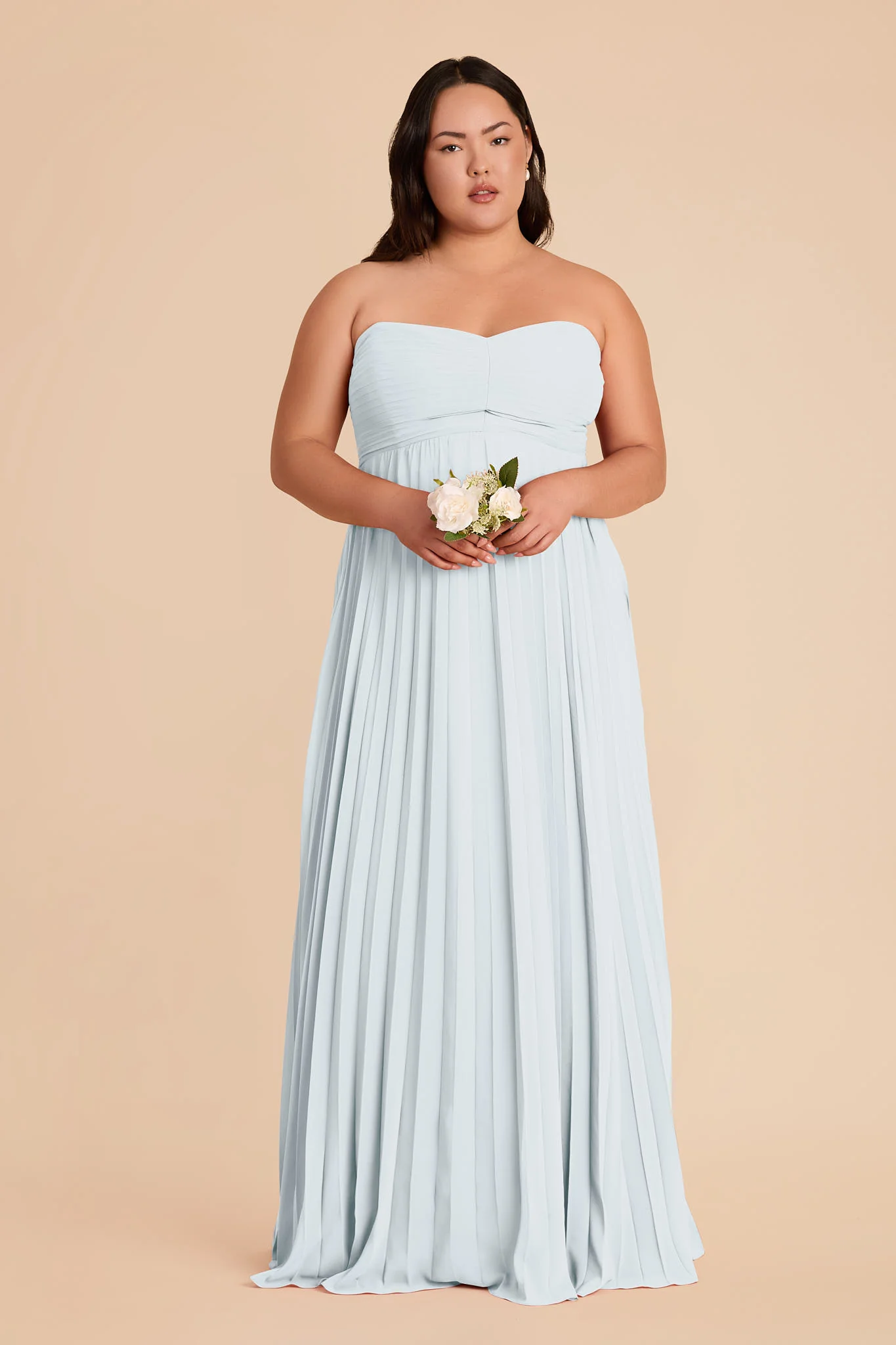 Sasha Chiffon Dress - Mist Blue - Image 2