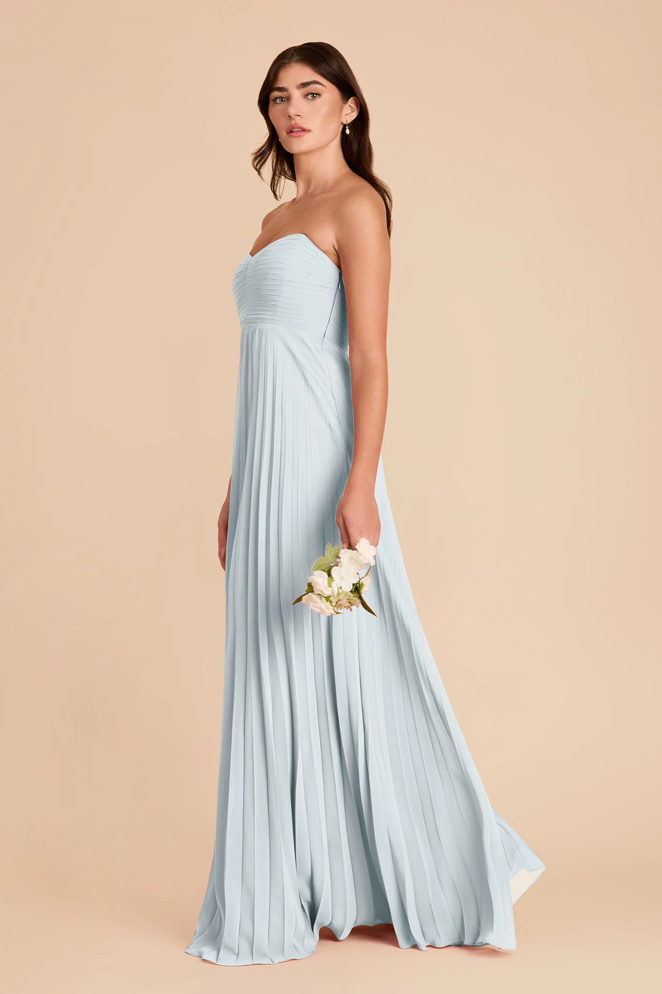 Sasha Chiffon Dress - Mist Blue - Image 4