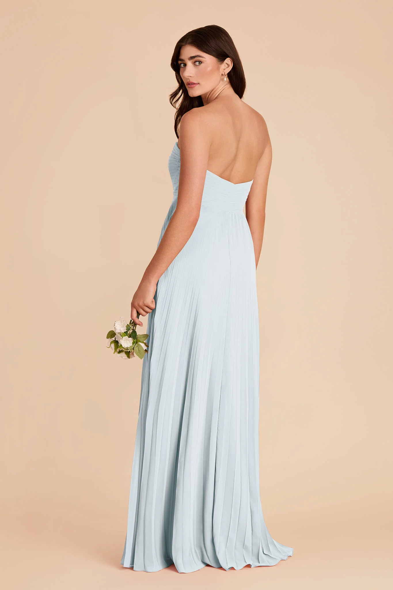 Sasha Chiffon Dress - Mist Blue - Image 5