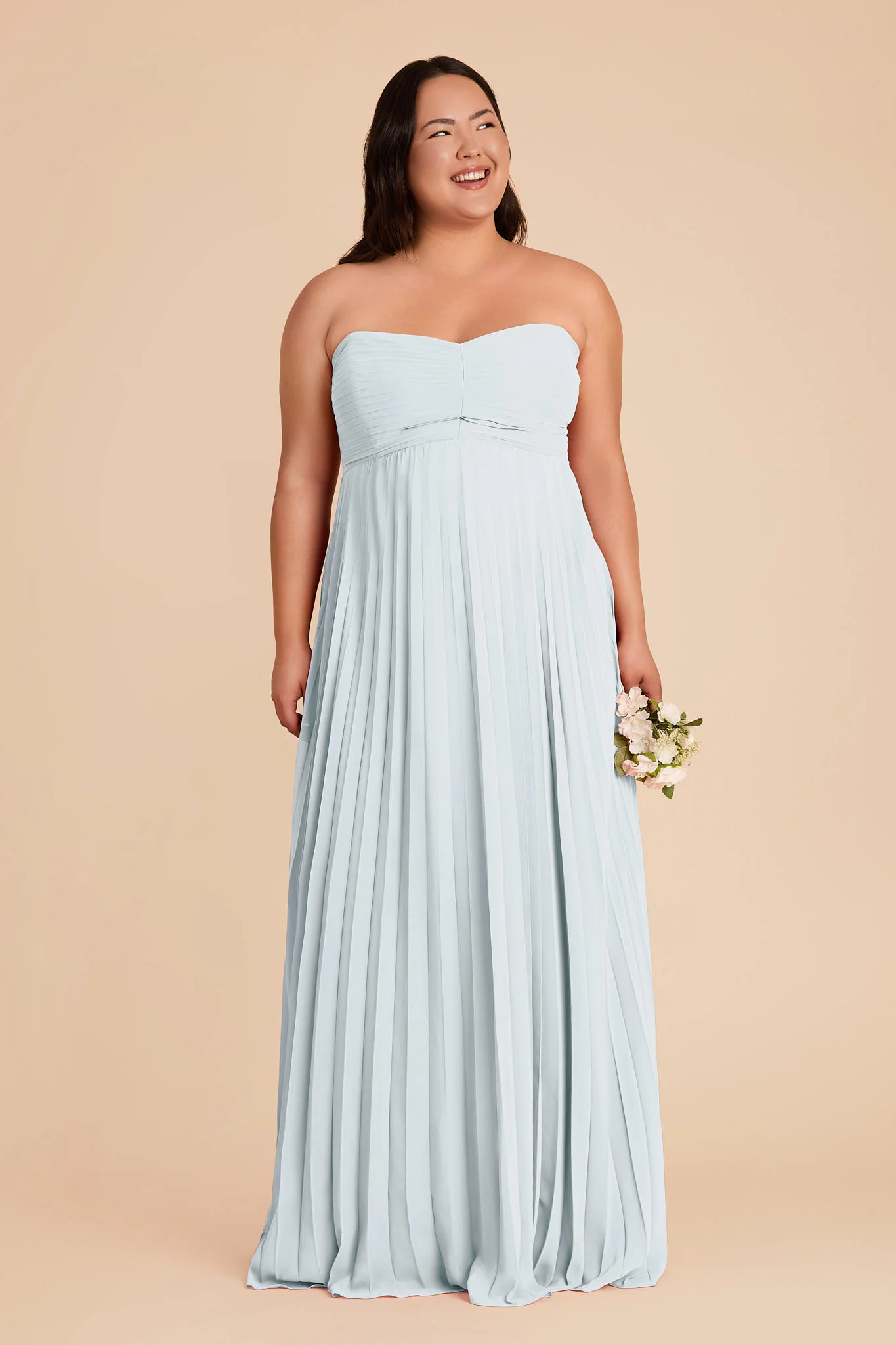 Sasha Chiffon Dress - Mist Blue - Image 8