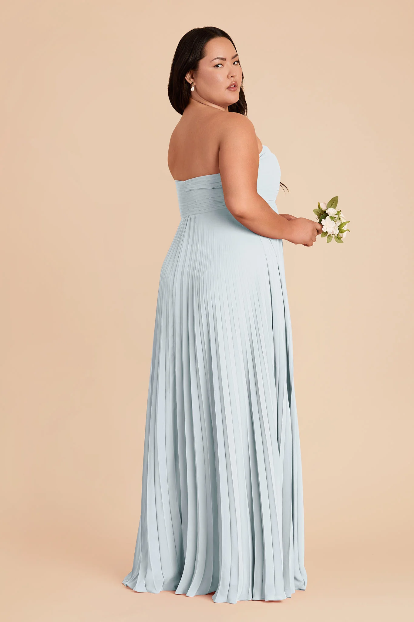 Sasha Chiffon Dress - Mist Blue - Image 9