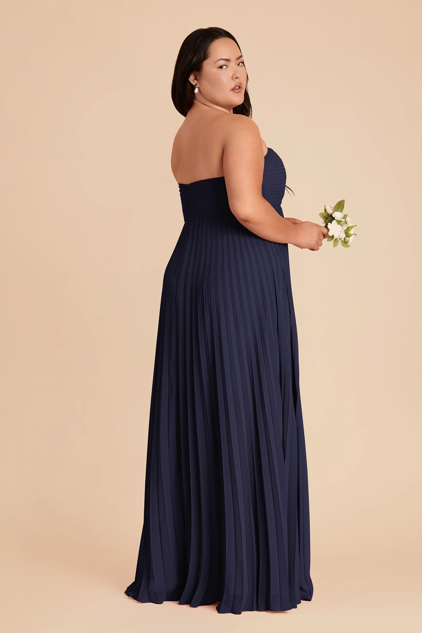 Sasha Chiffon Dress - Navy - Image 7