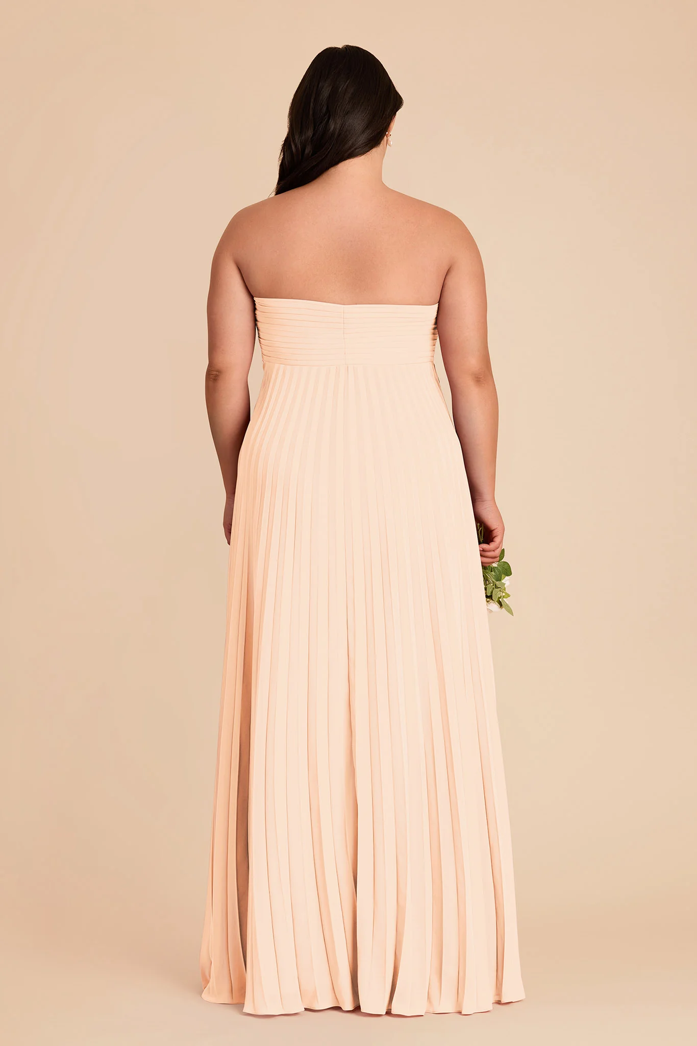 Sasha Chiffon Dress - Peach Cream - Image 11