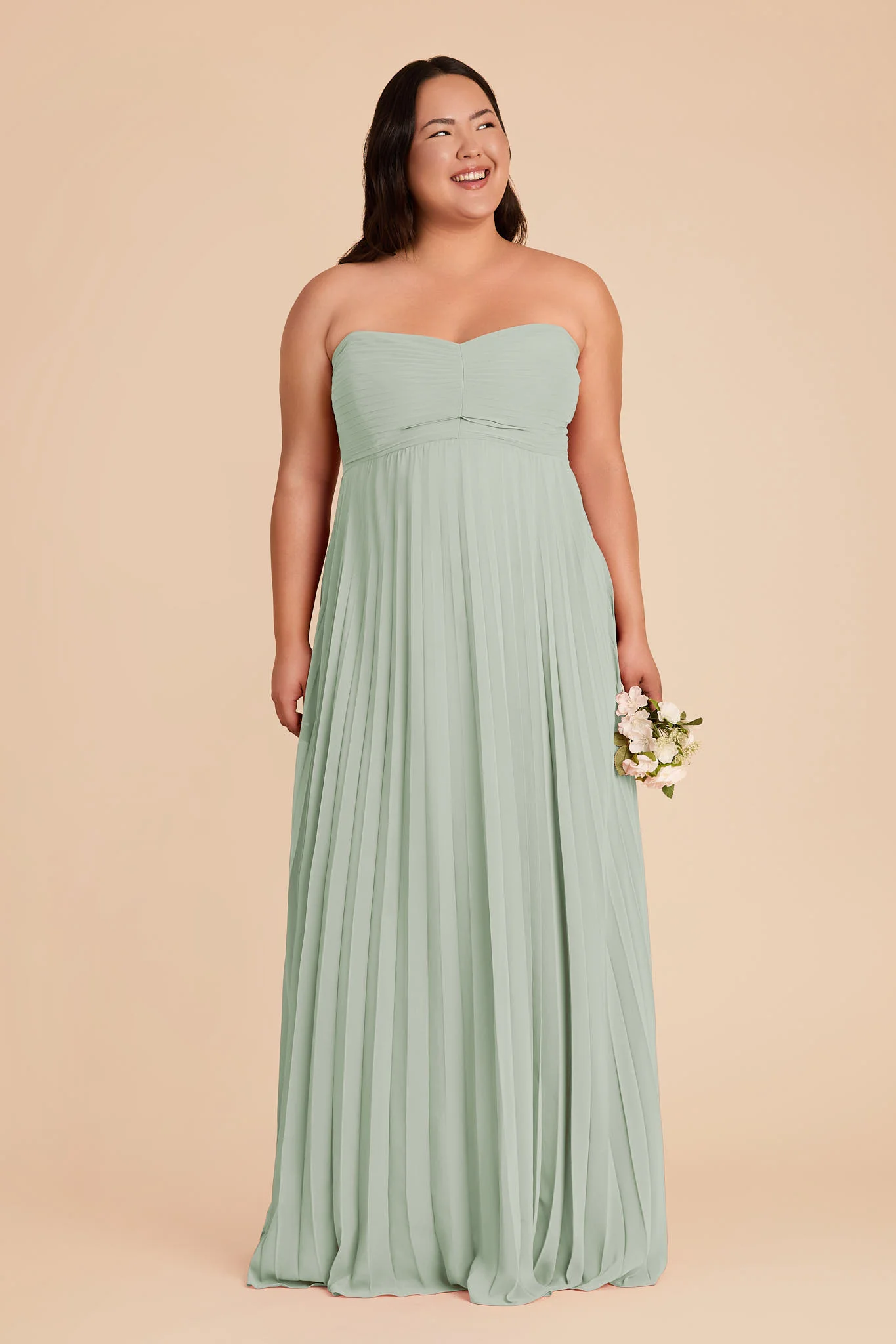 Sasha Chiffon Dress - Sage - Image 8
