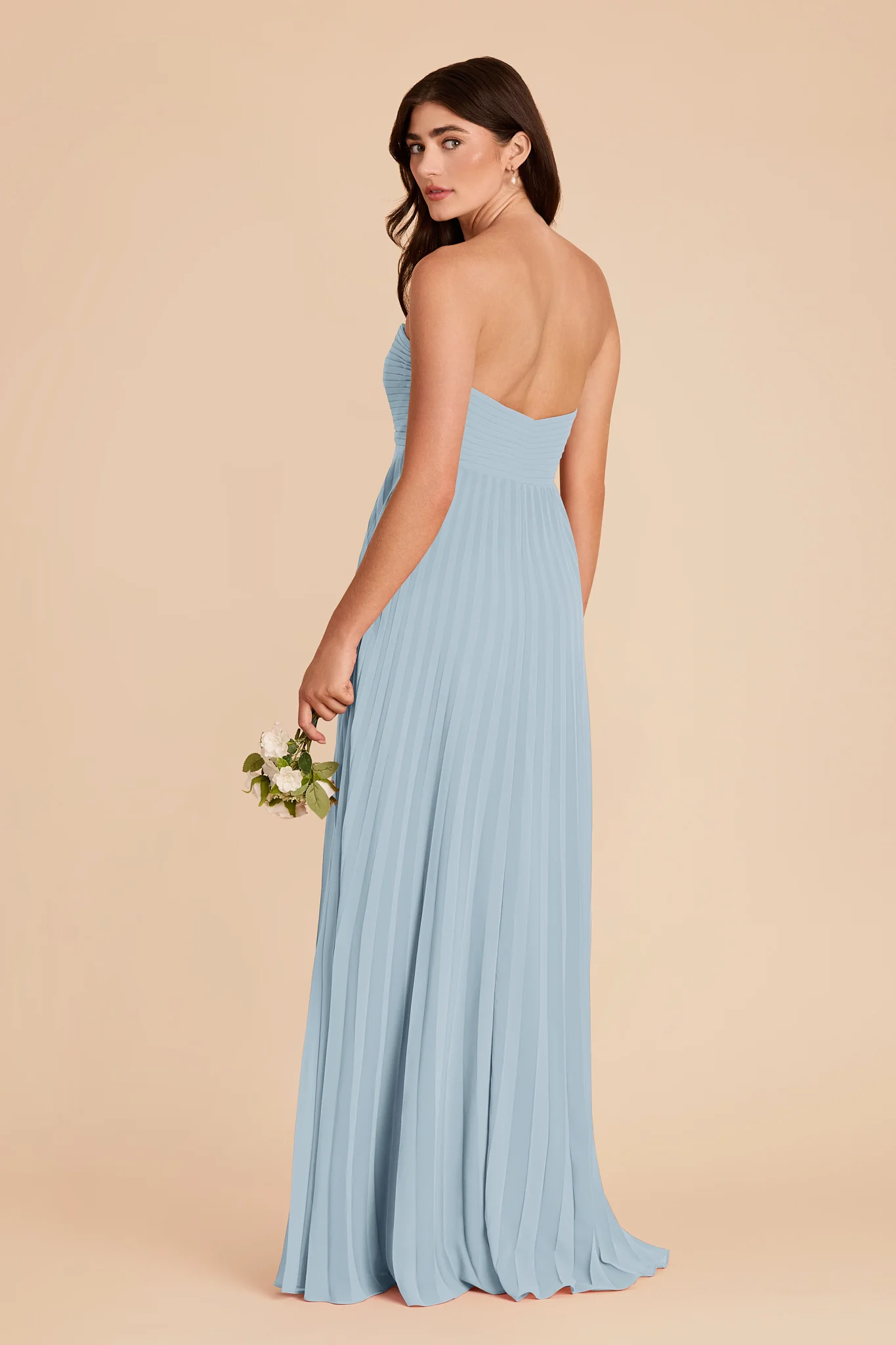 Sasha Chiffon Dress - Sky Blue - Image 7