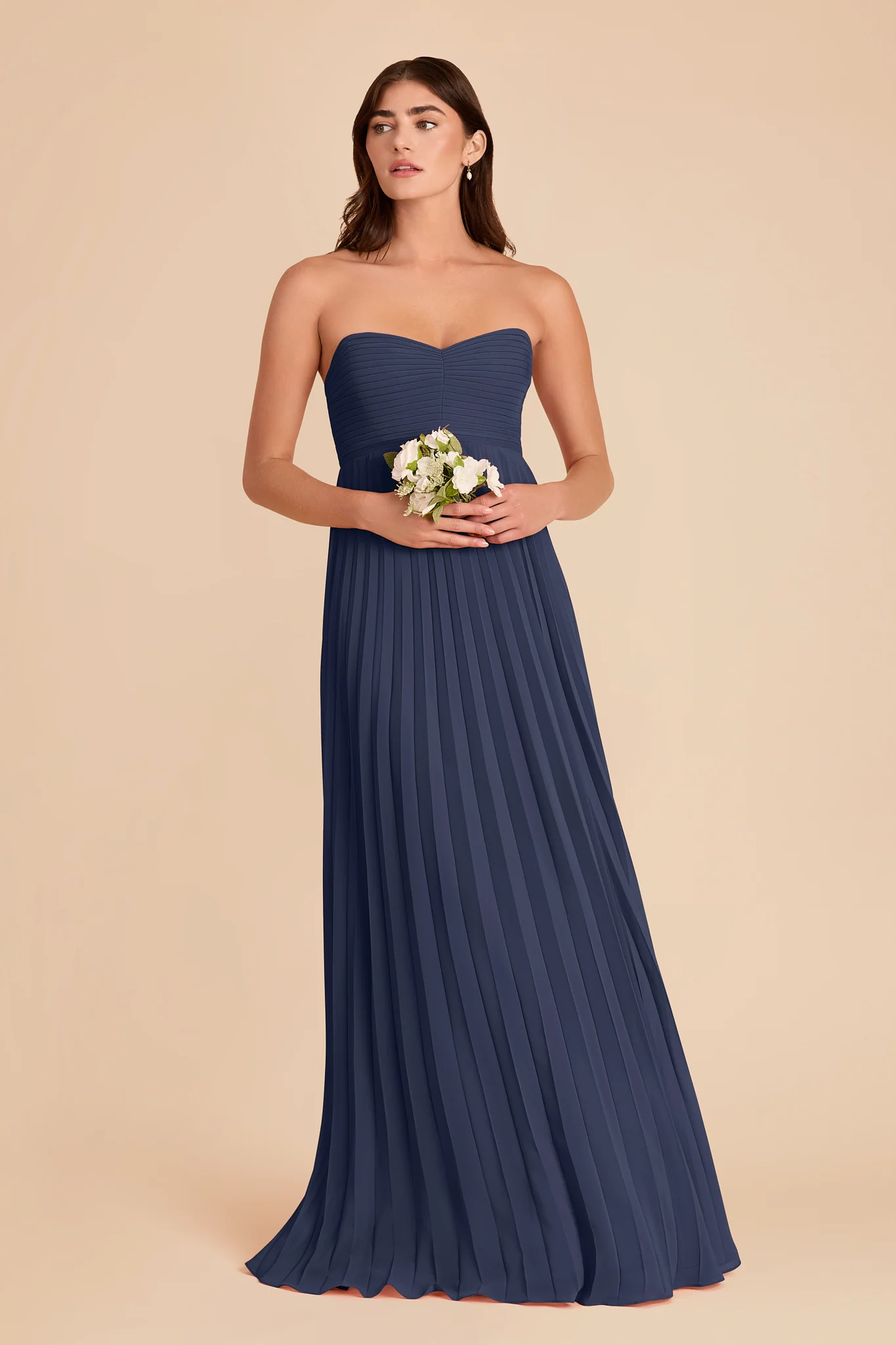 Sasha Chiffon Dress - Slate Blue - Image 2