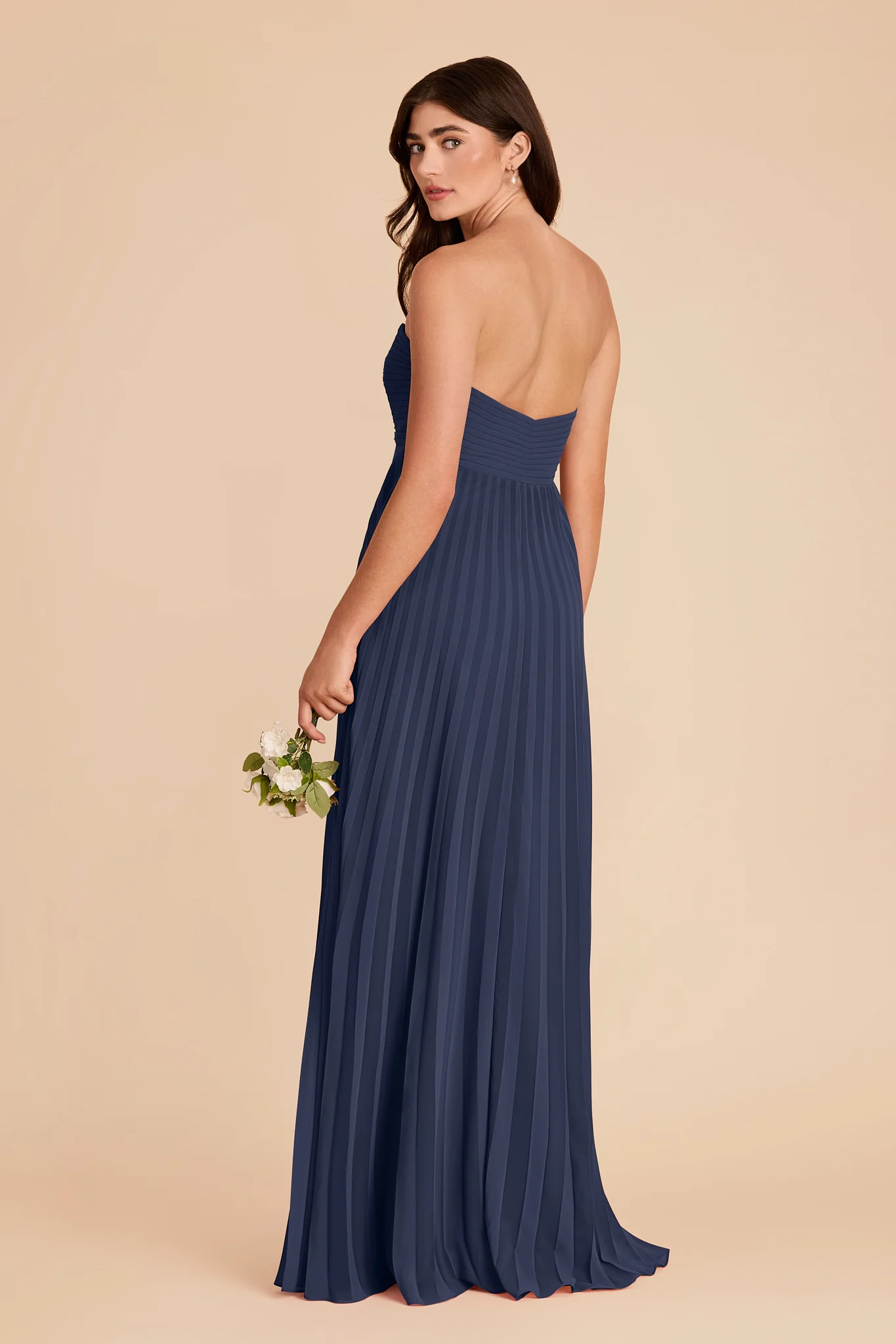 Sasha Chiffon Dress - Slate Blue - Image 4