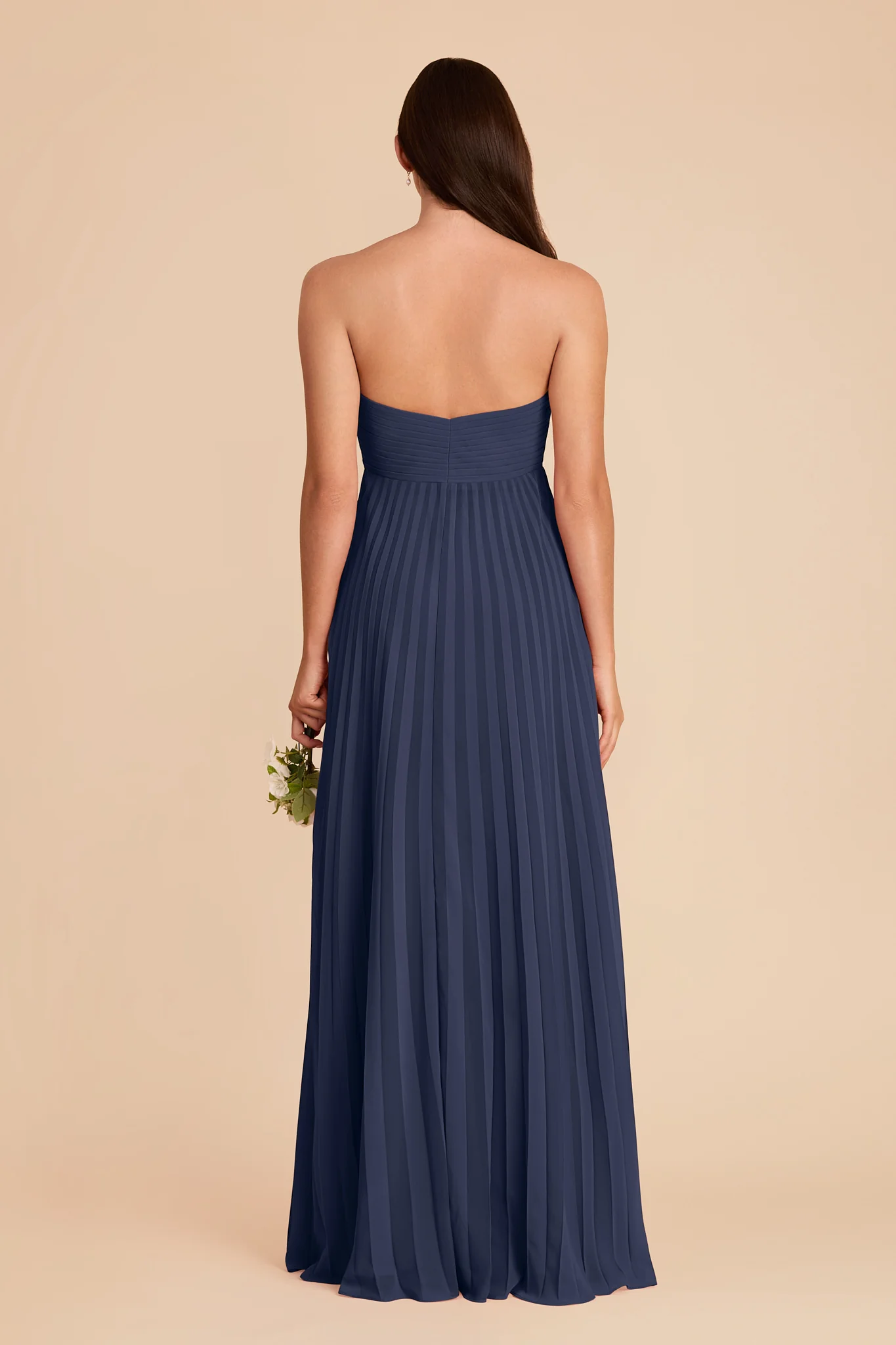 Sasha Chiffon Dress - Slate Blue - Image 5