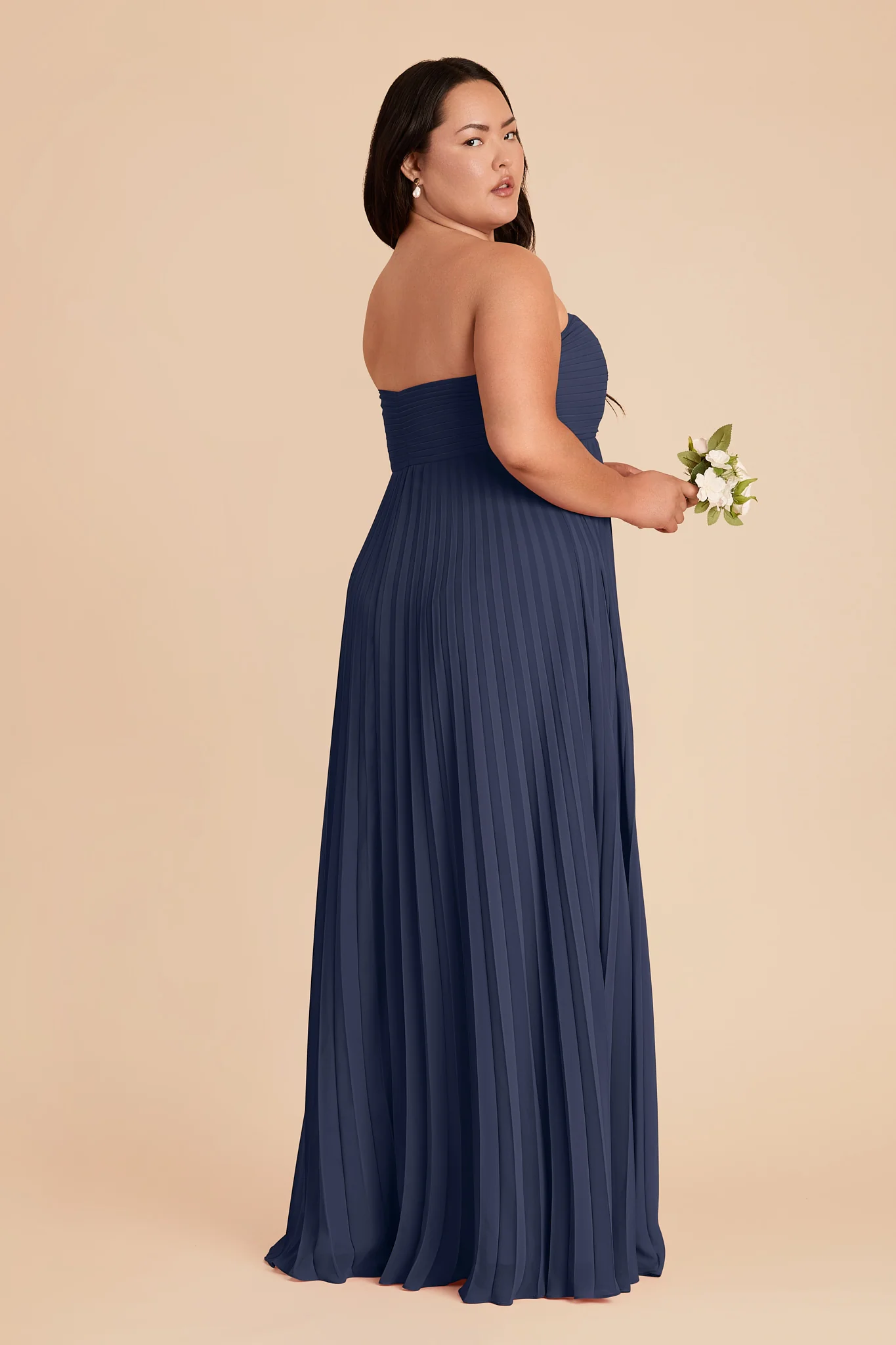 Sasha Chiffon Dress - Slate Blue - Image 7