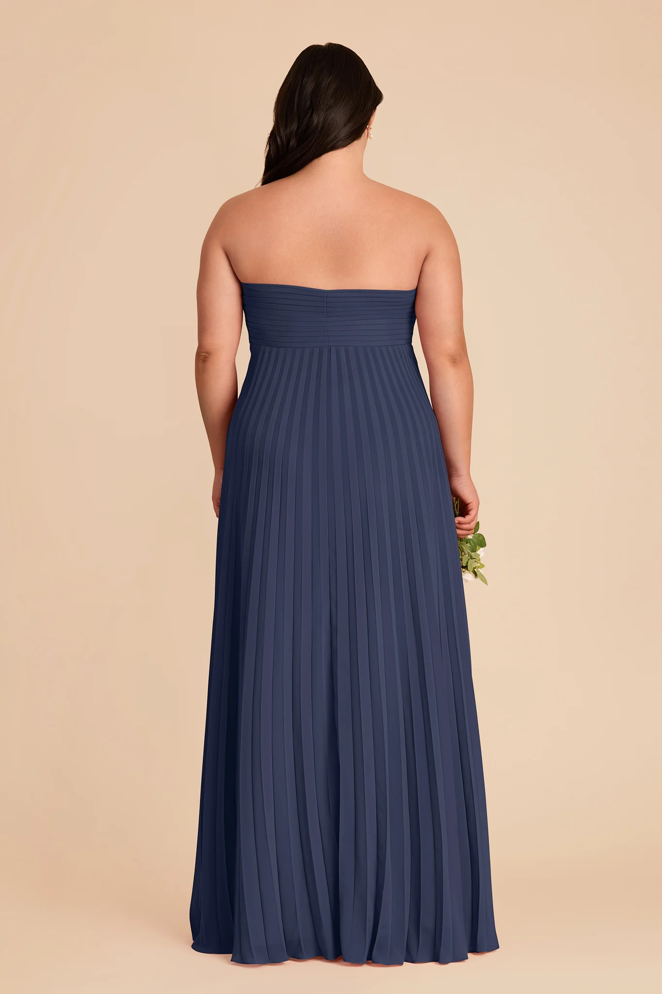 Sasha Chiffon Dress - Slate Blue - Image 8