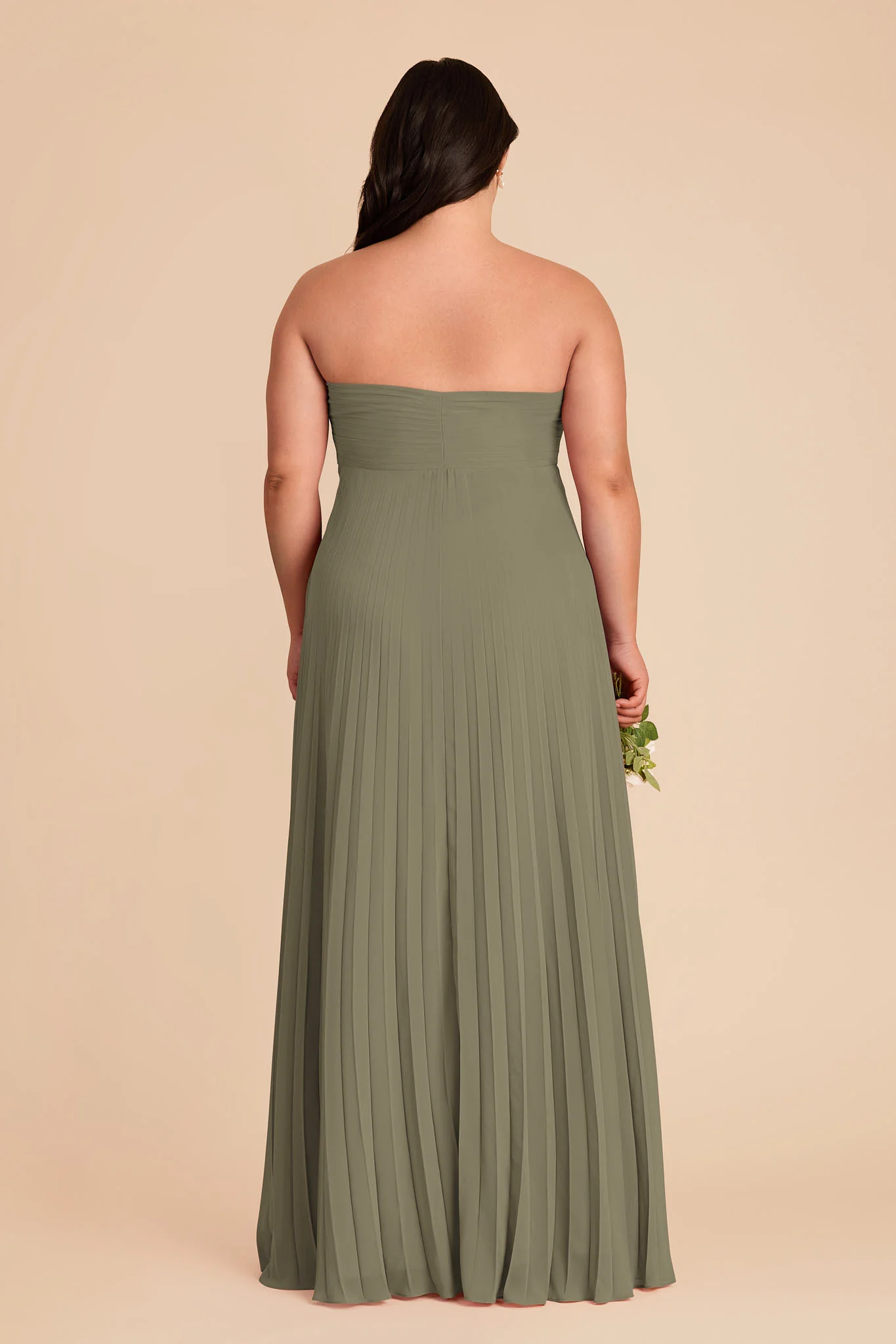 Sasha Chiffon Dress - Thyme - Image 10