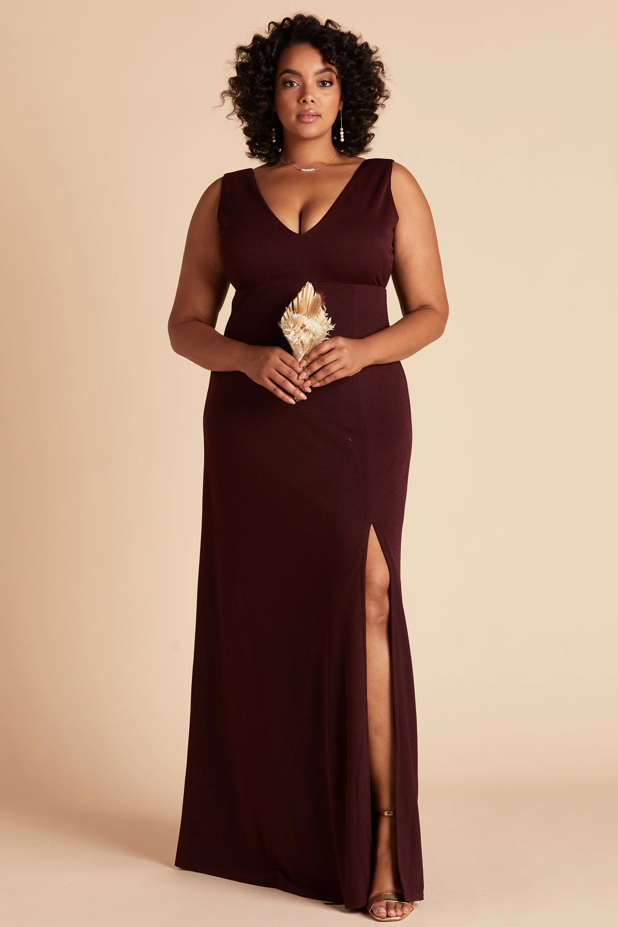 Shamin Crepe Dress - Cabernet - Image 10