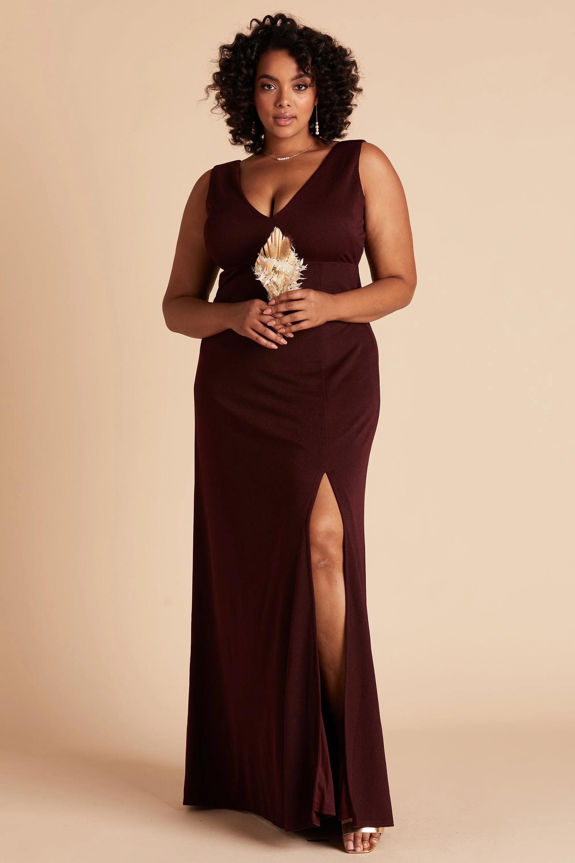 Shamin Crepe Dress - Cabernet - Image 12