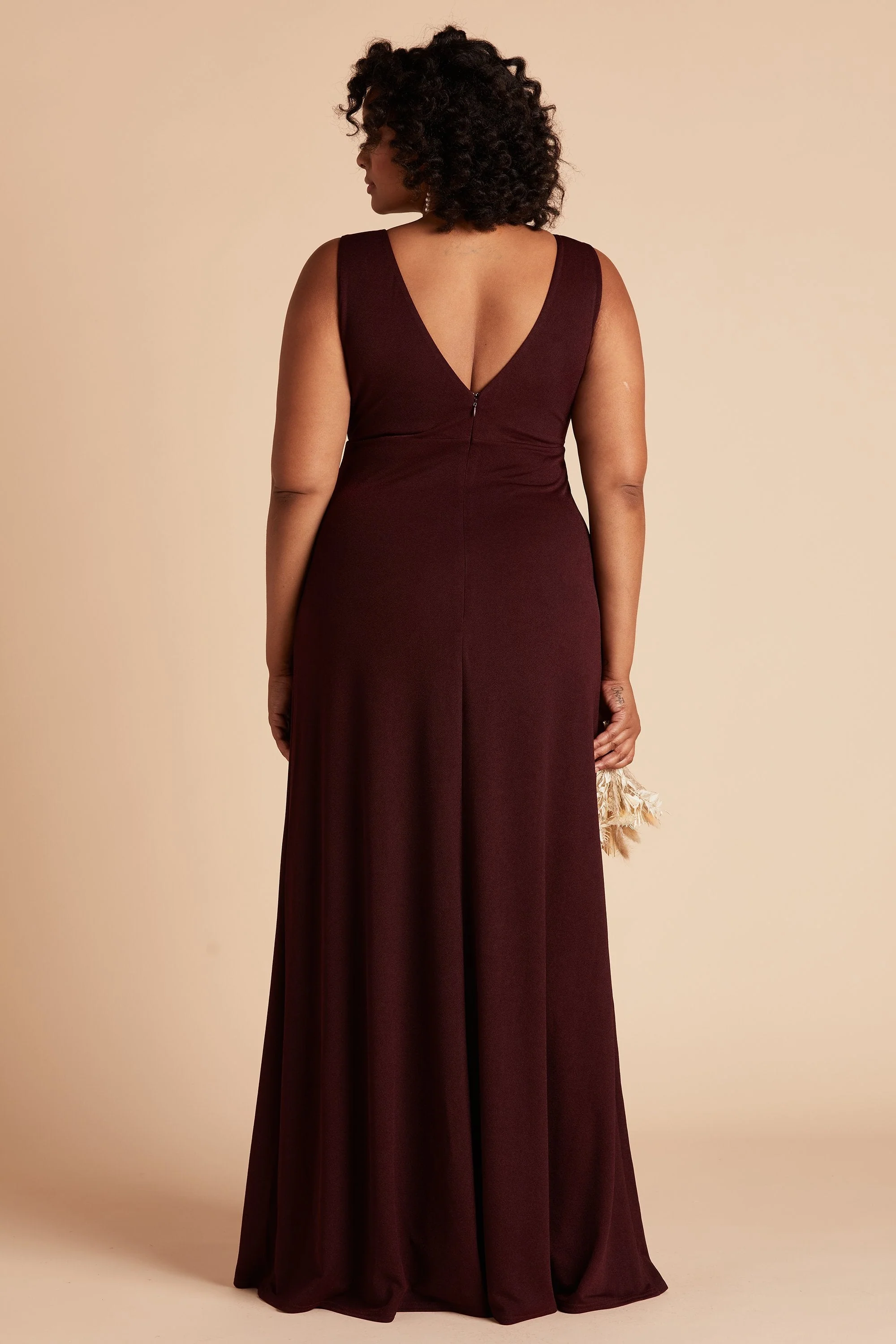 Shamin Crepe Dress - Cabernet - Image 14
