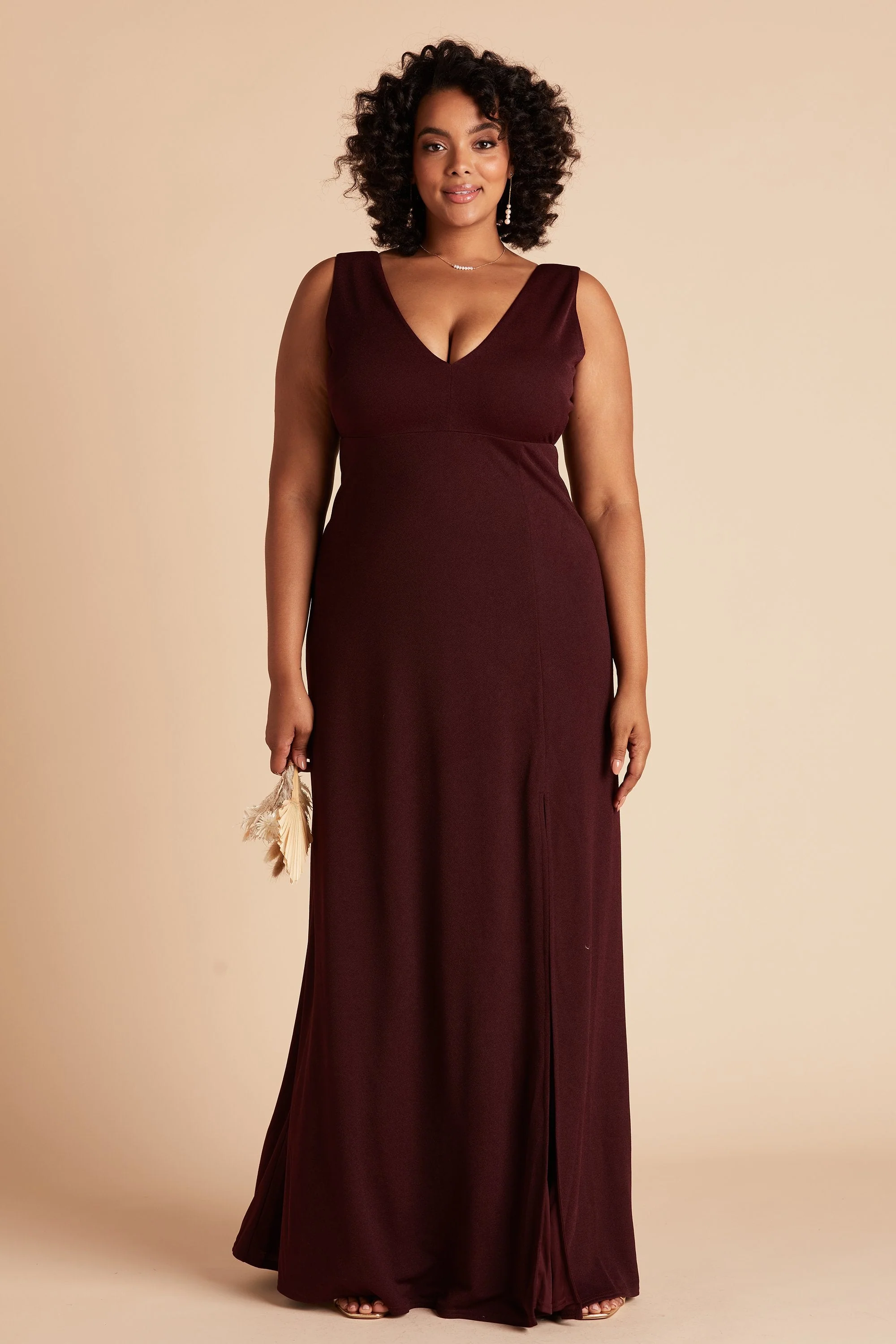Shamin Crepe Dress - Cabernet - Image 2