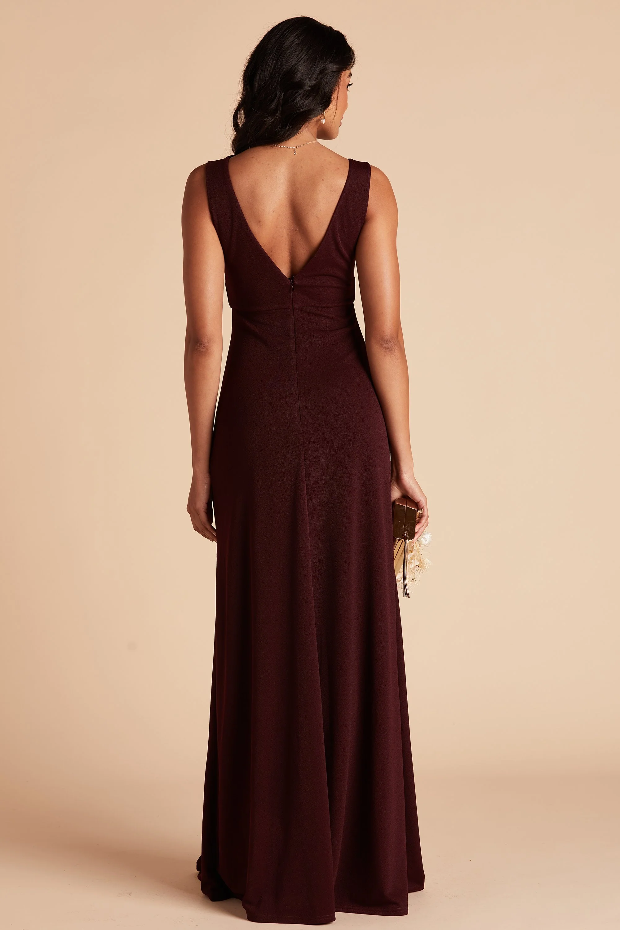 Shamin Crepe Dress - Cabernet - Image 8