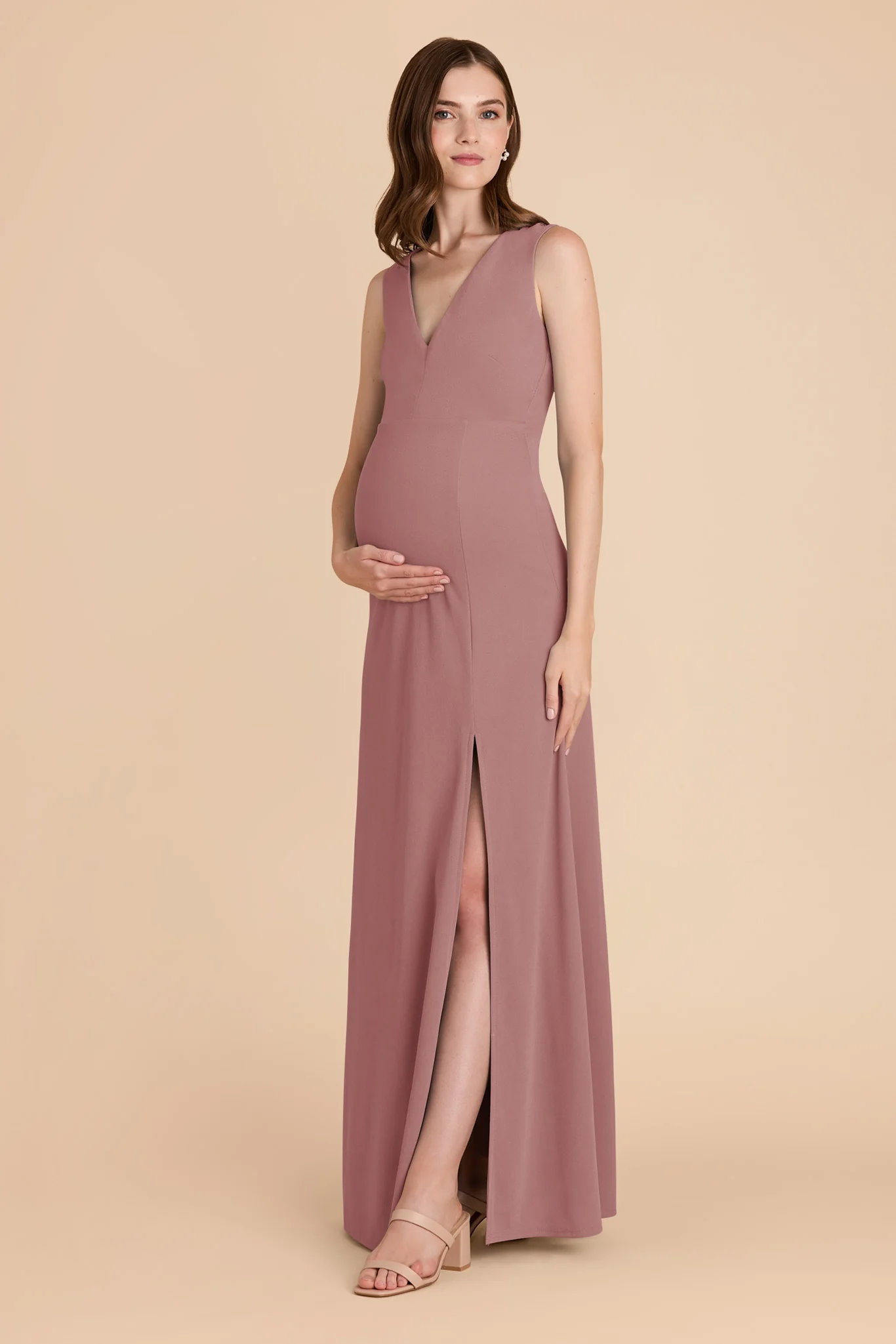 Shamin Crepe Dress - Dark Mauve - Image 6