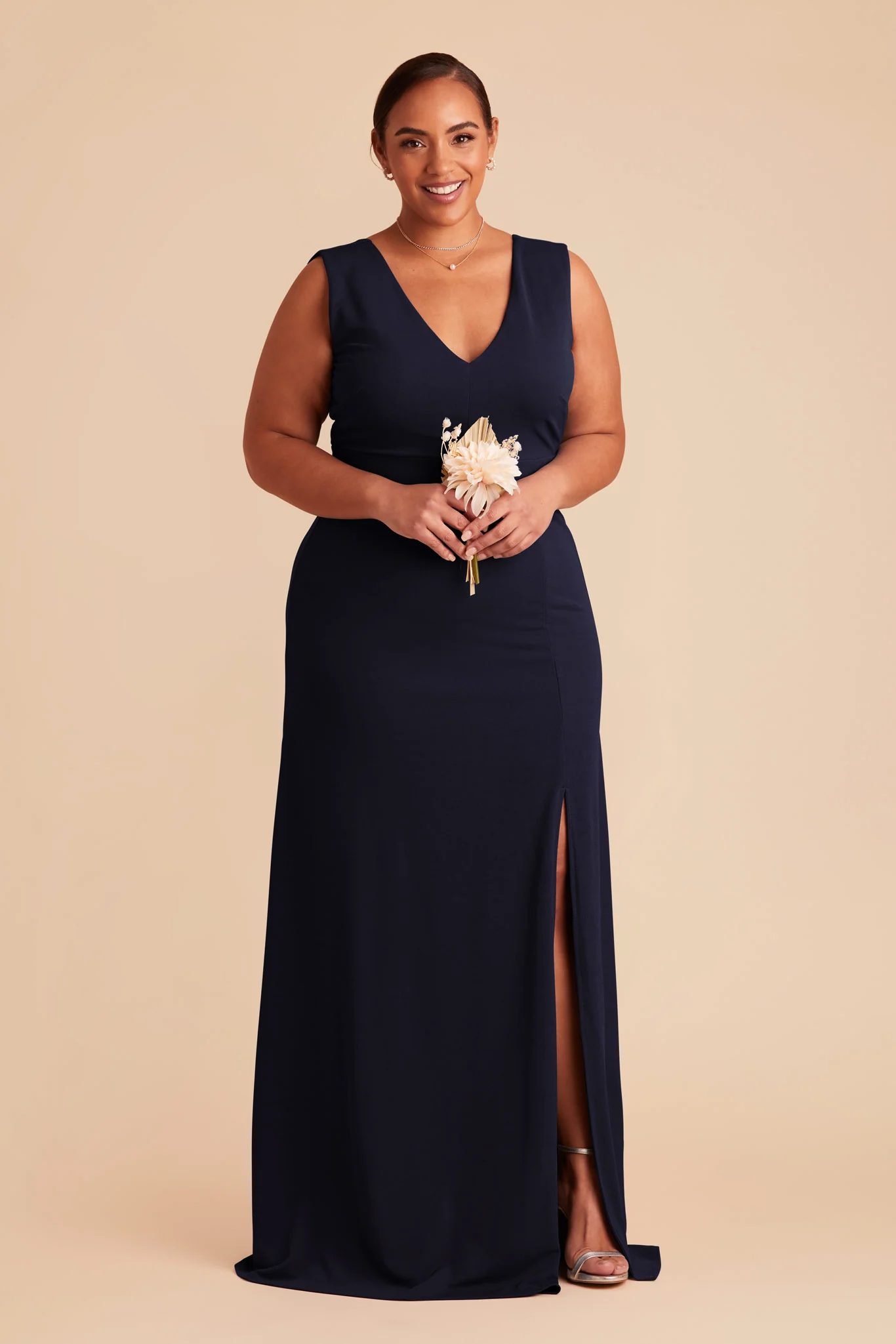 Shamin Crepe Dress - Navy - Image 3