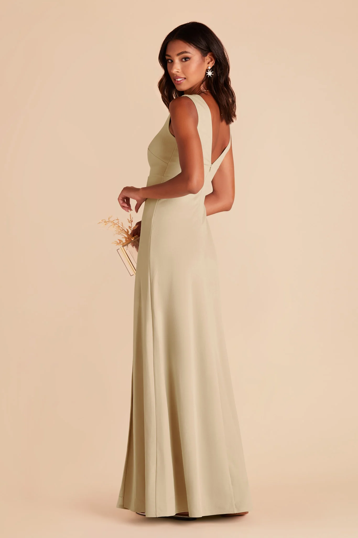 Shamin Crepe Dress - Neutral Champagne - Image 4