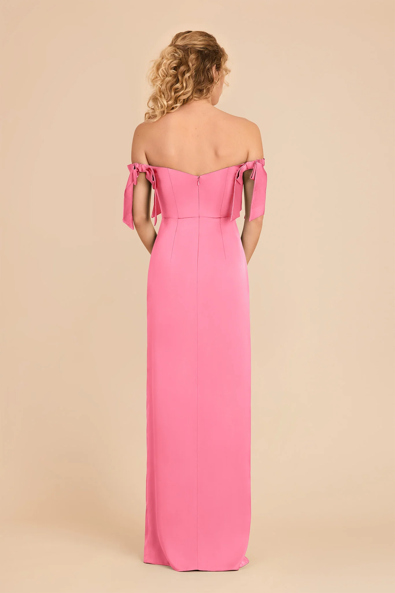 Sharon Matte Satin Dress - Bon Bon Pink - Image 5