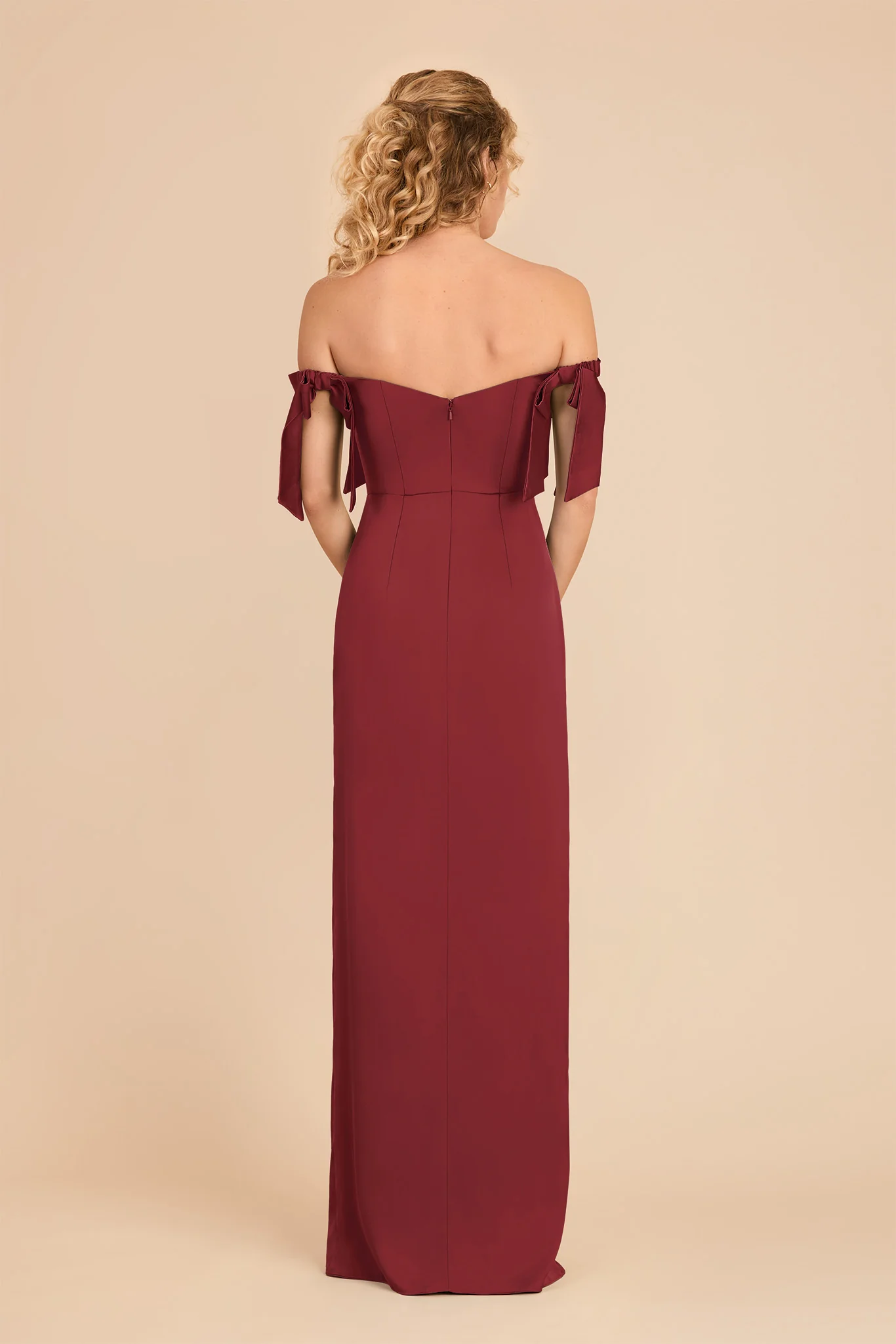 Sharon Matte Satin Dress - Burgundy - Image 5
