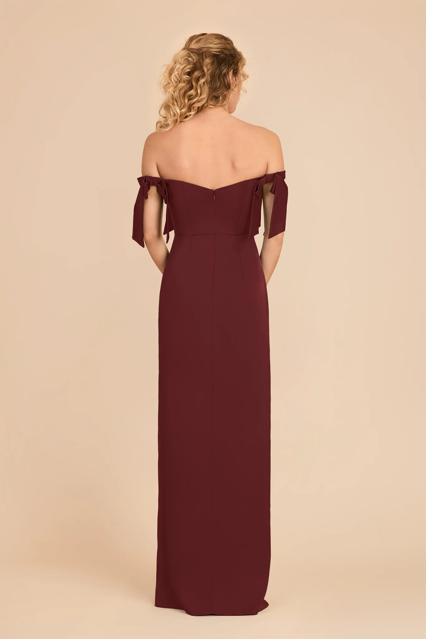 Sharon Matte Satin Dress - Cabernet - Image 5