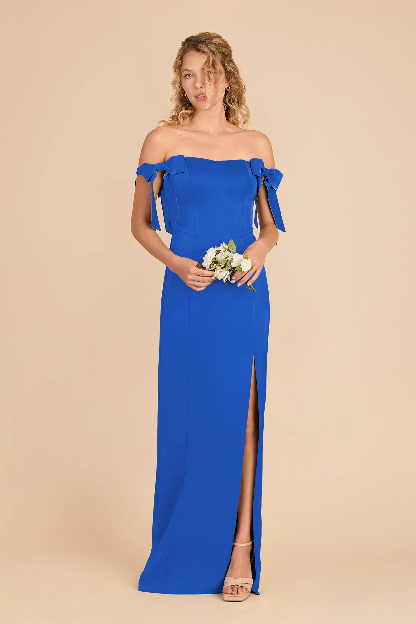 Sharon Matte Satin Dress - Cobalt Blue - Image 2