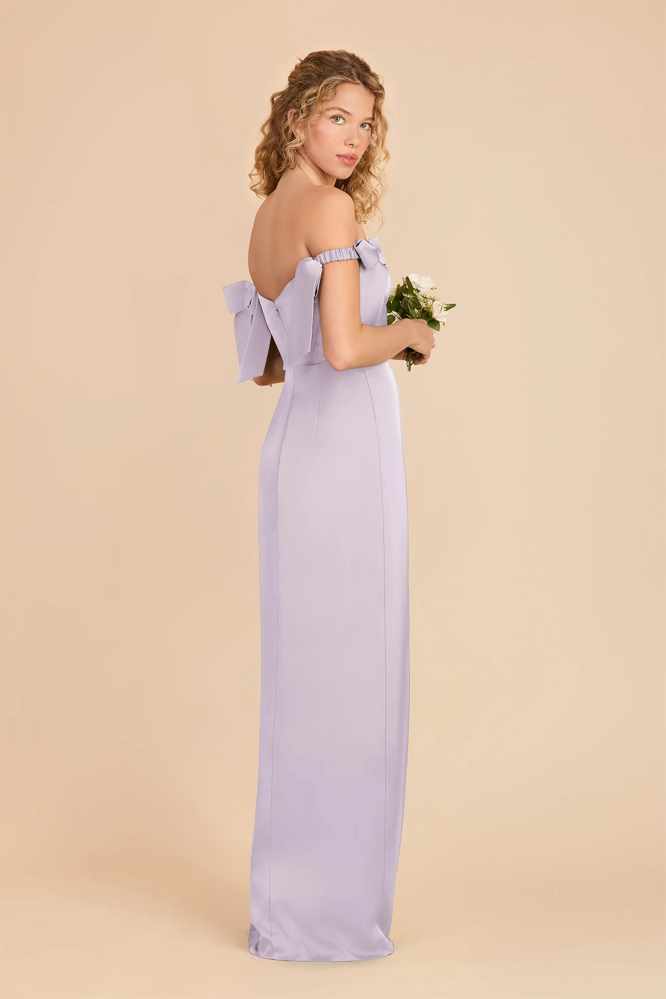 Sharon Matte Satin Dress - Dusty Lilac - Image 3